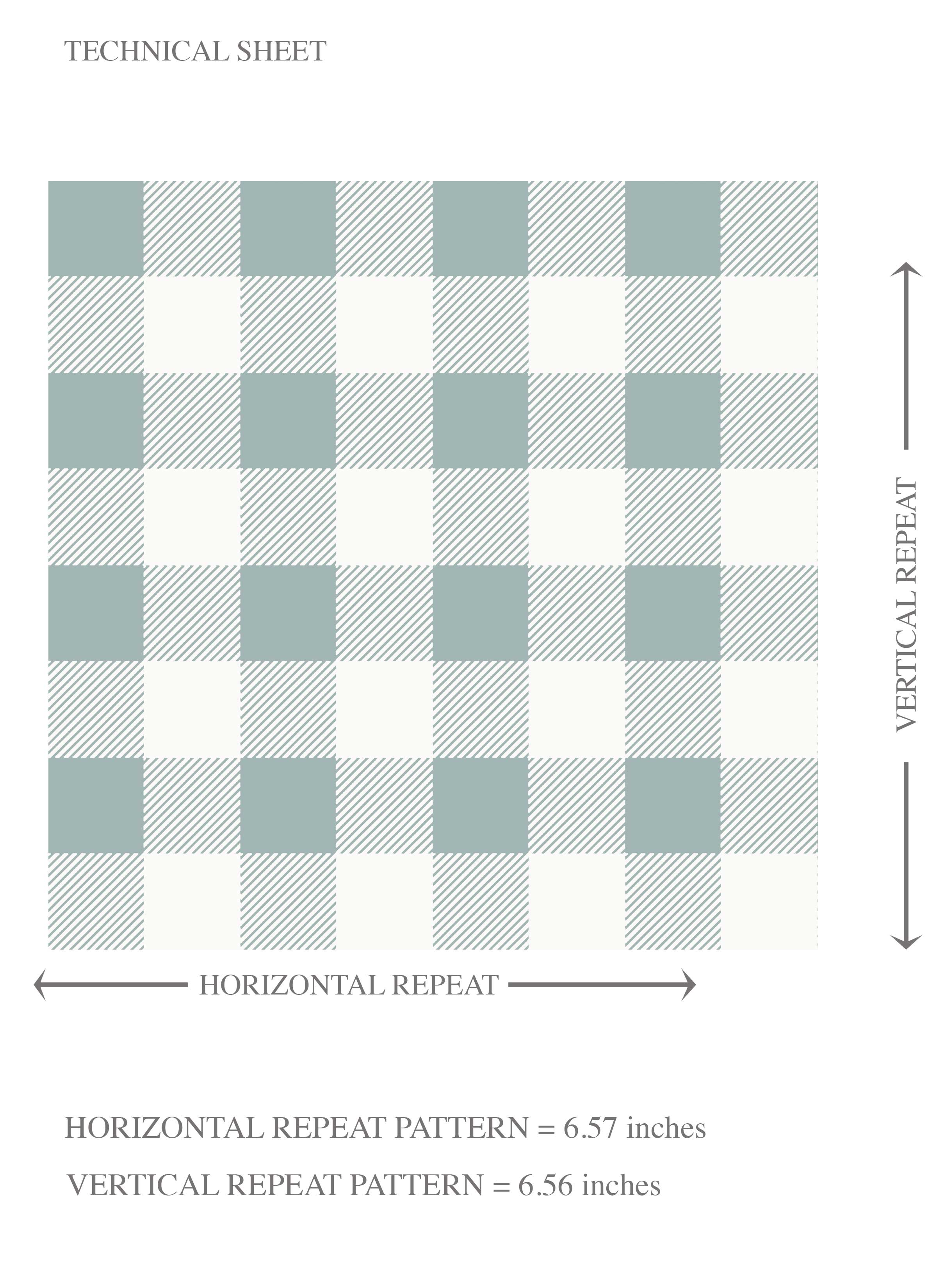 Gingham Checkered Kids Room Wallpaper (Pastel Blue)