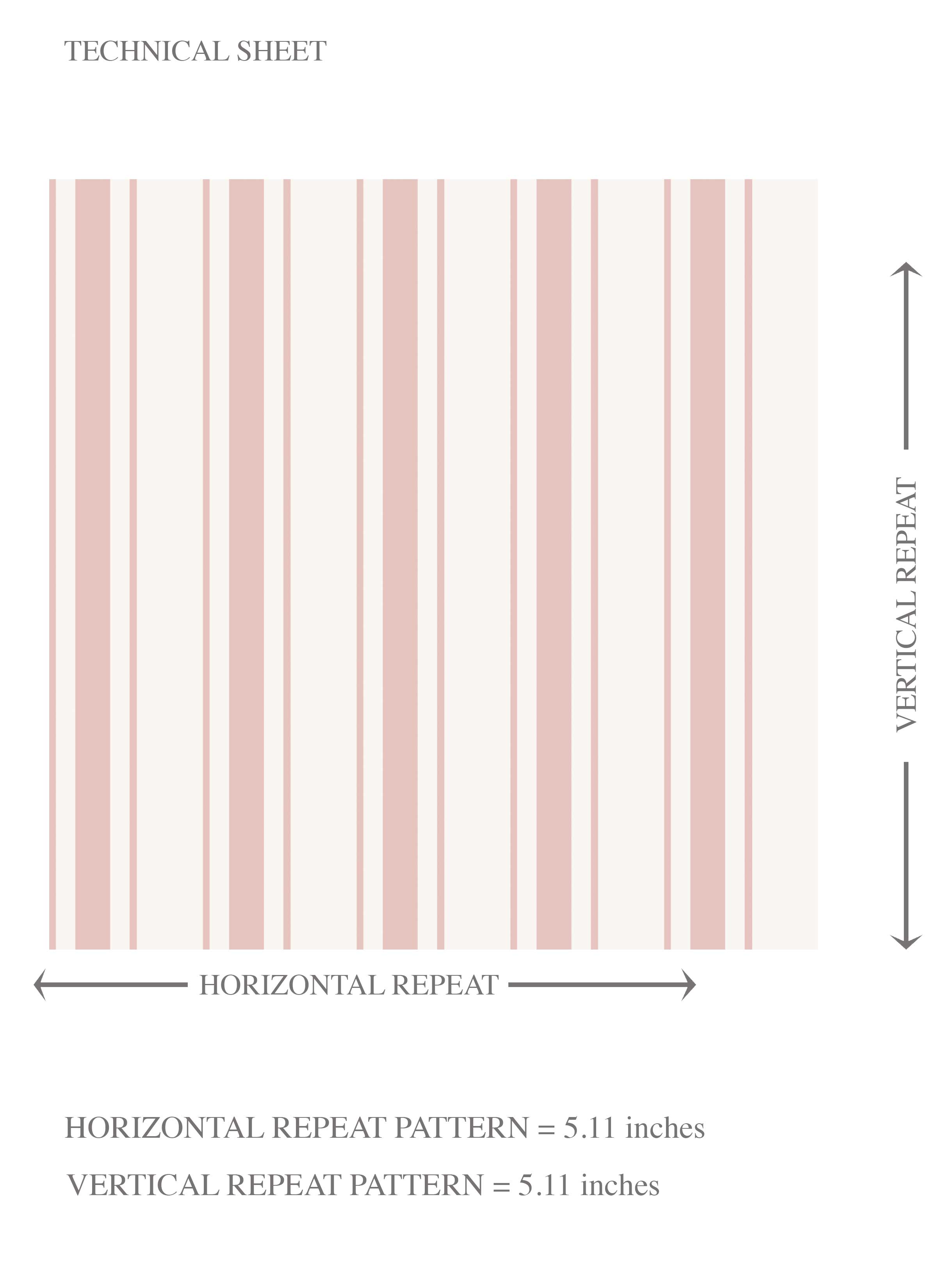Geometric Striped Kids Room Wallpaper (Blush Pink)