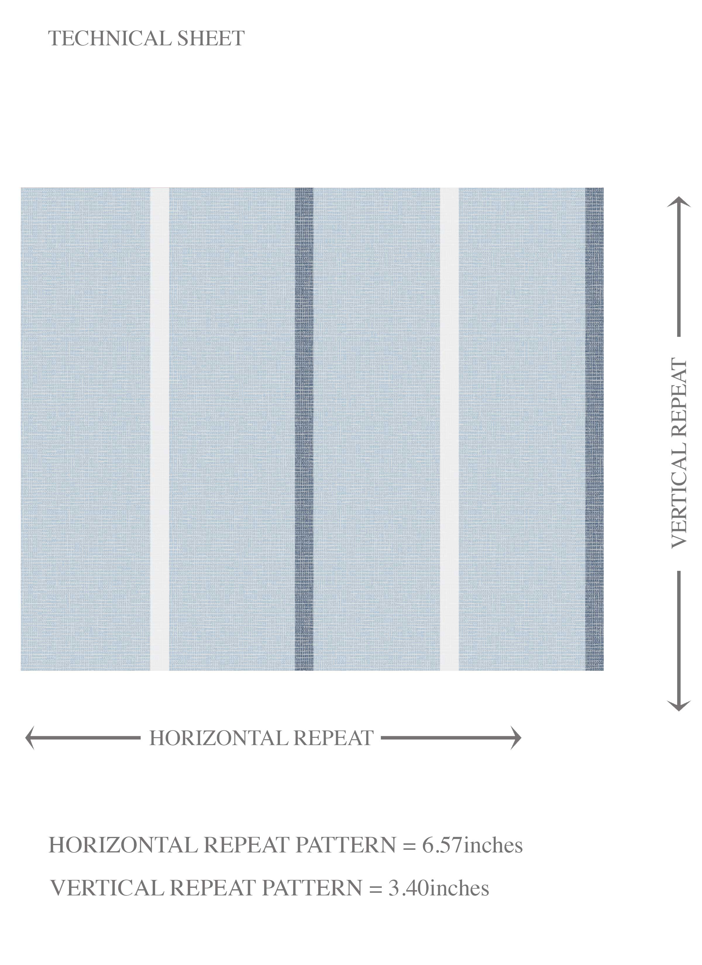 Geometric Striped Kids Room Wallpaper Sample (Blue)