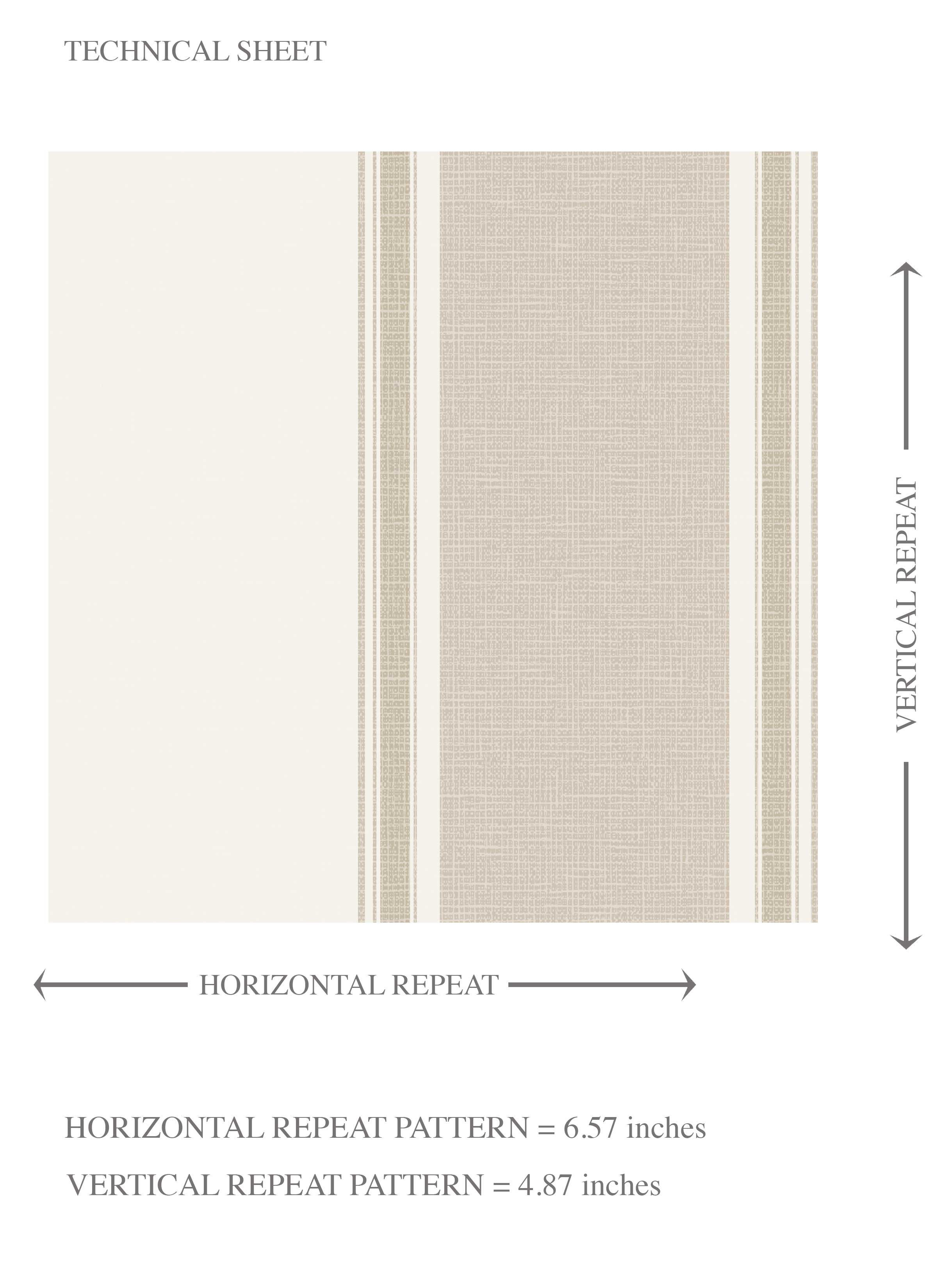 Neutral Geometric Striped Kids Room Wallpaper (Beige)