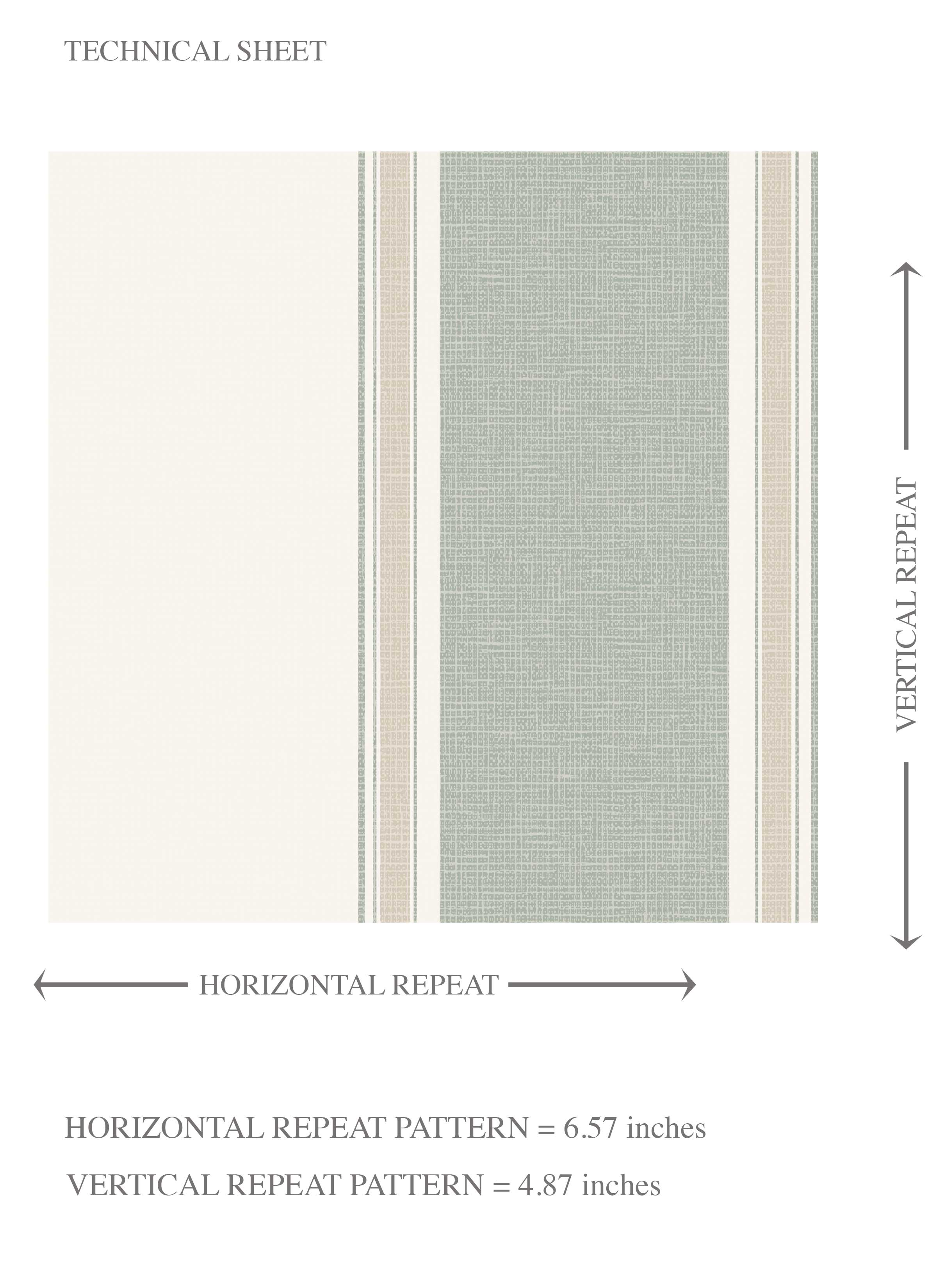 Geometric Striped Kids Room Wallpaper Sample (Sage Green)