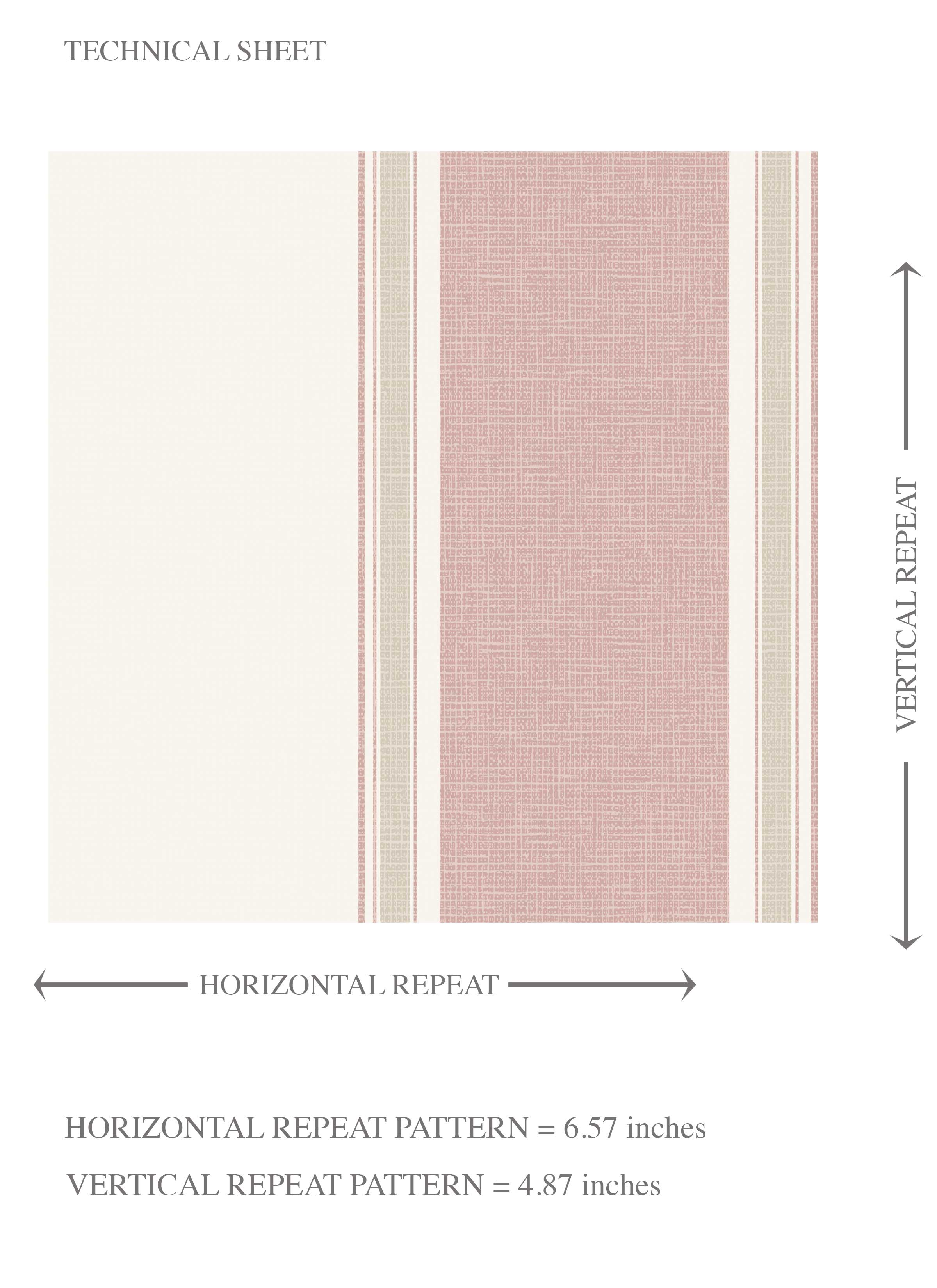 Geometric Striped Kids Room Wallpaper Sample (Blush Pink)