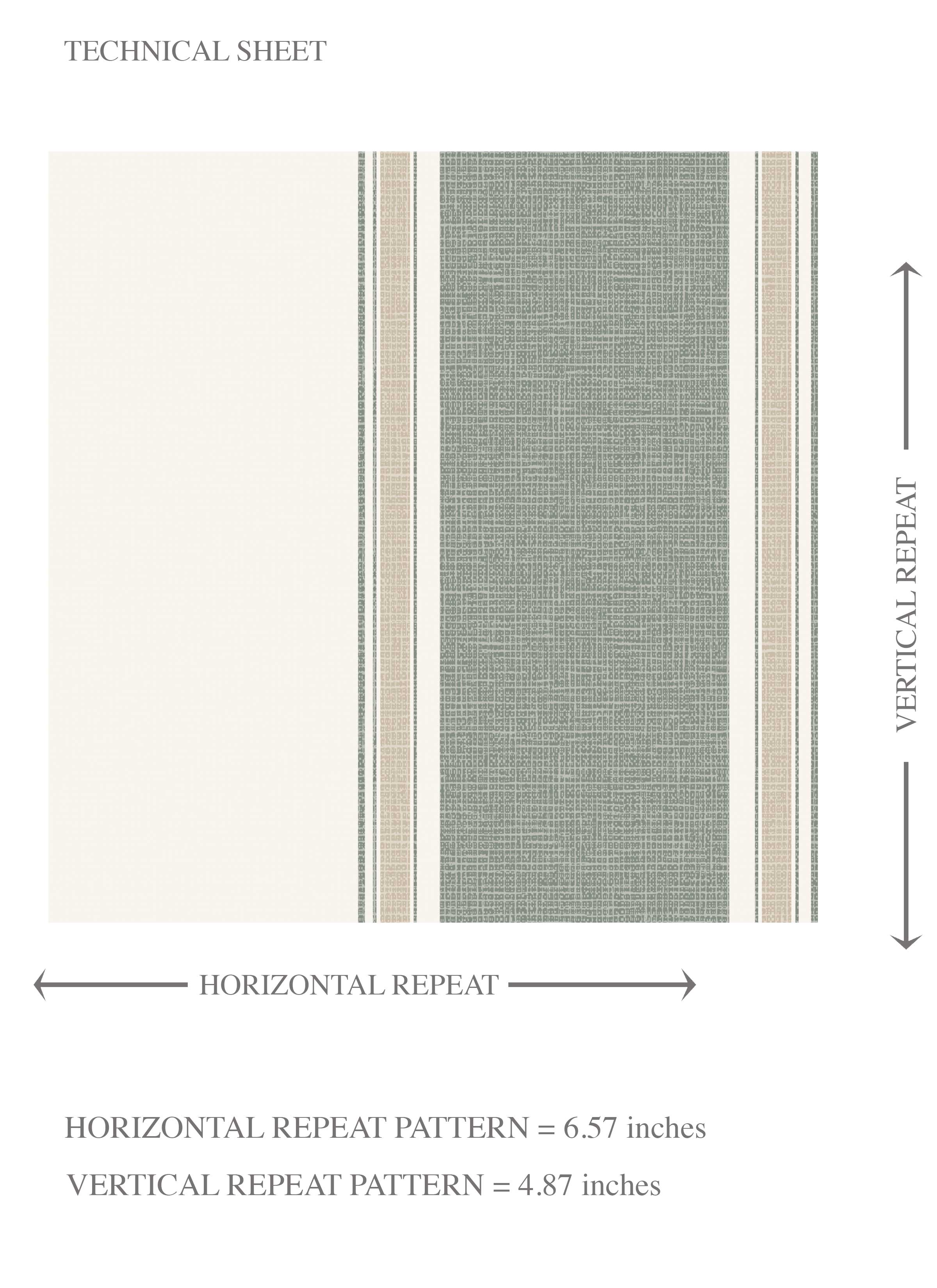 Geometric Striped Kids Room Wallpaper (Gray-Green)