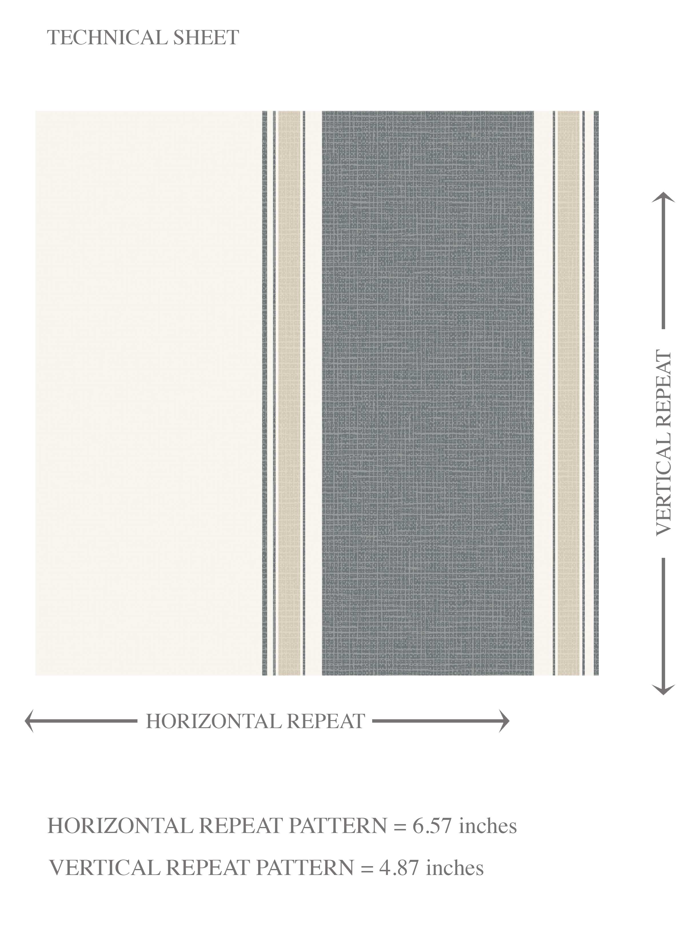 Neutral Geometric Striped Kids Room Wallpaper (Slate Blue/ Gray)
