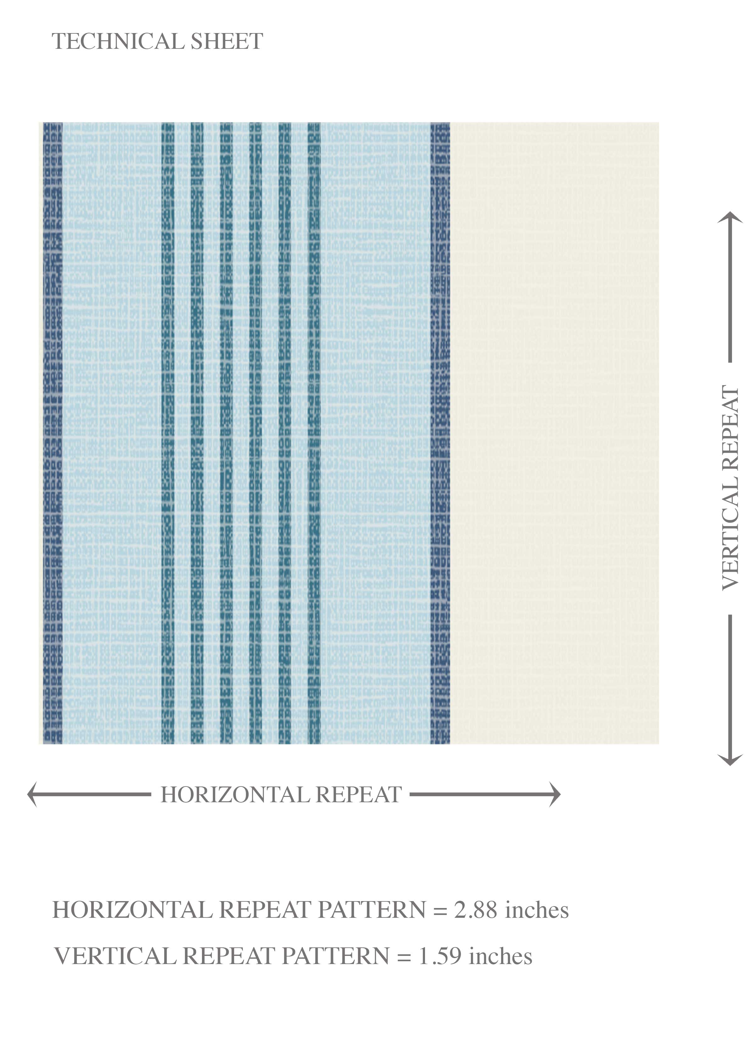 Geometric Striped Kids Room Wallpaper Sample (Blue/ Cream)