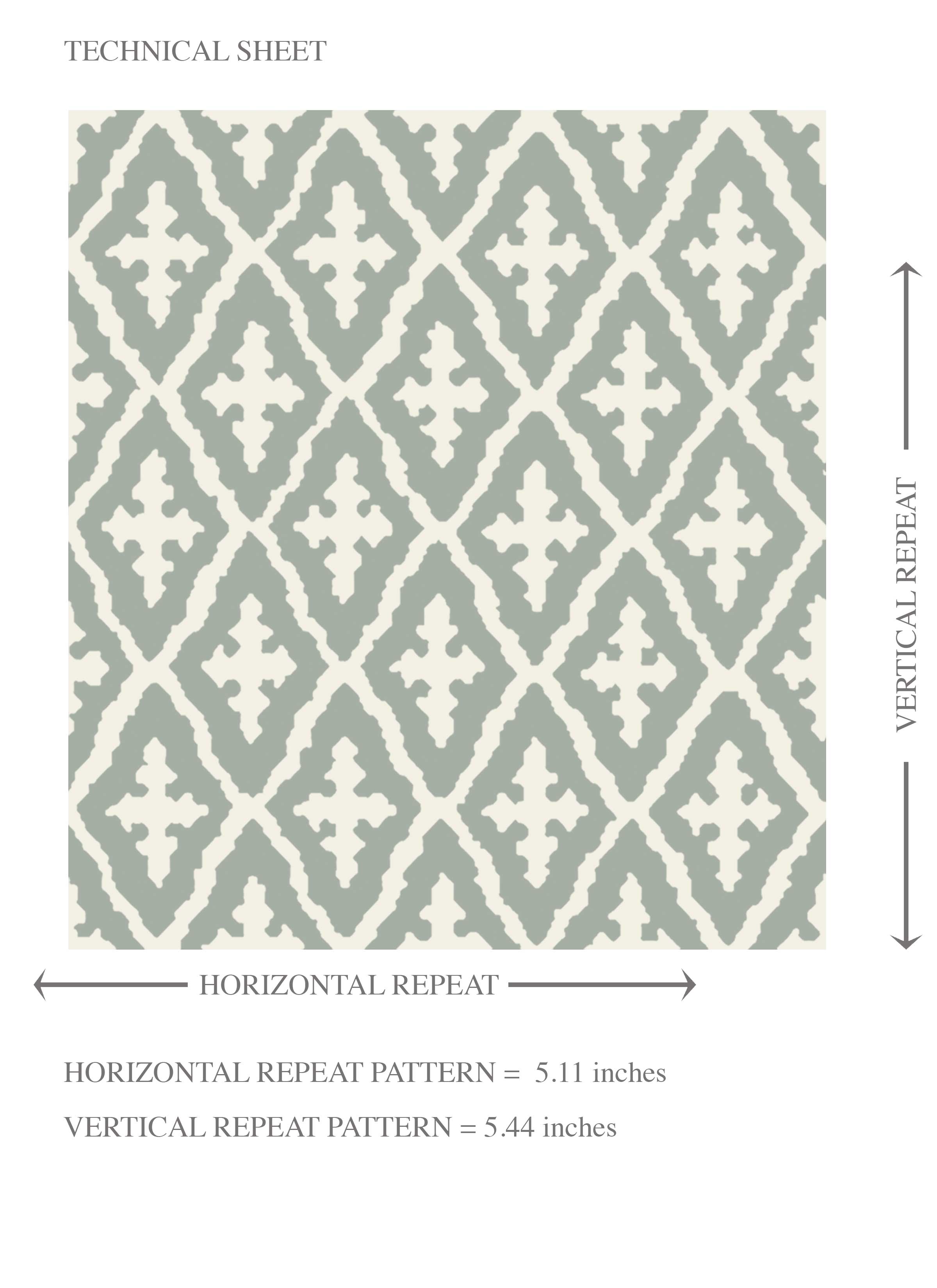 Geometric Diamond Lattice Kids Room Wallpaper Sample (Green-Gray/ White)