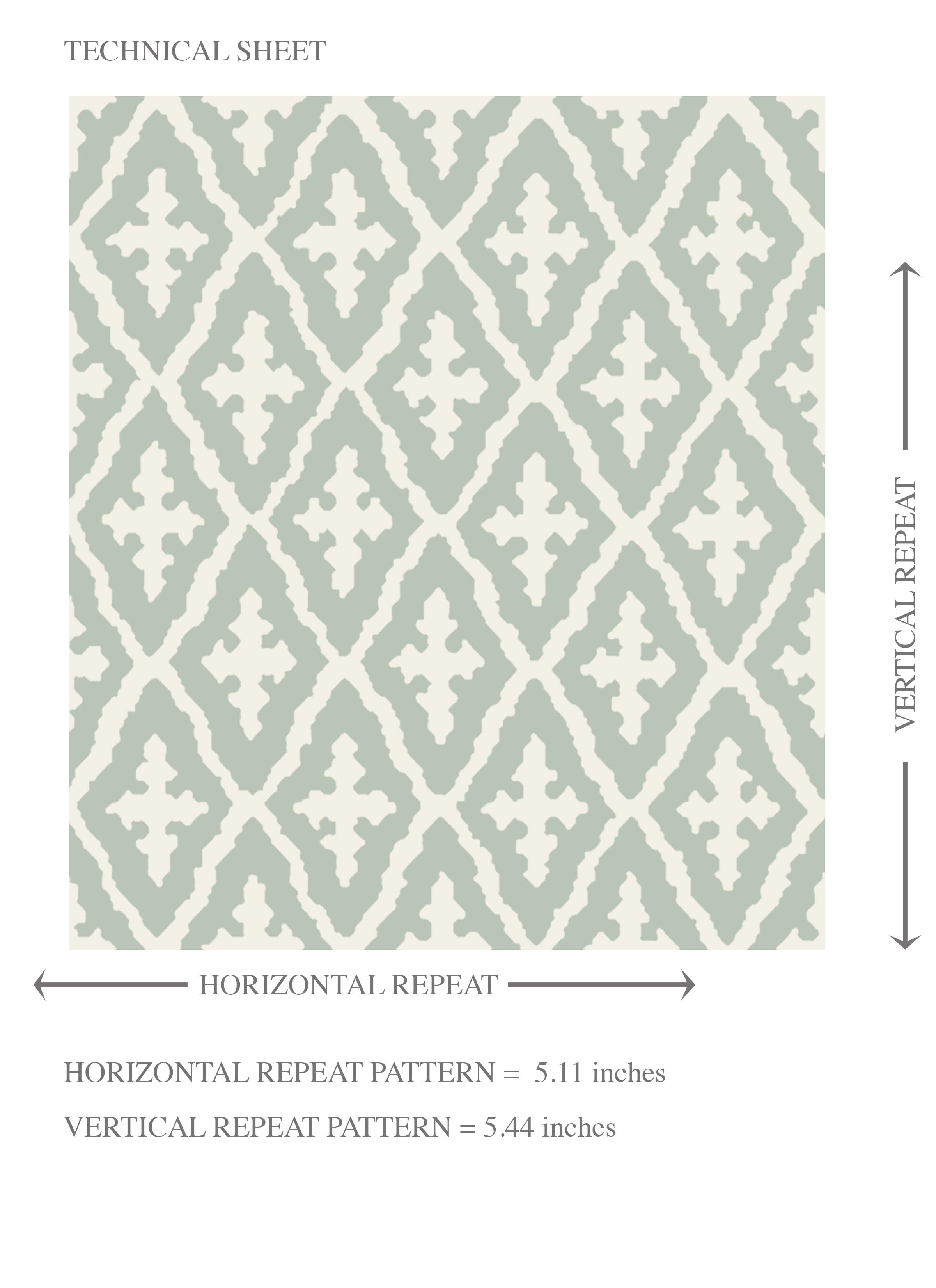 Geometric Diamond Lattice Kids Room Wallpaper (Green/ White)