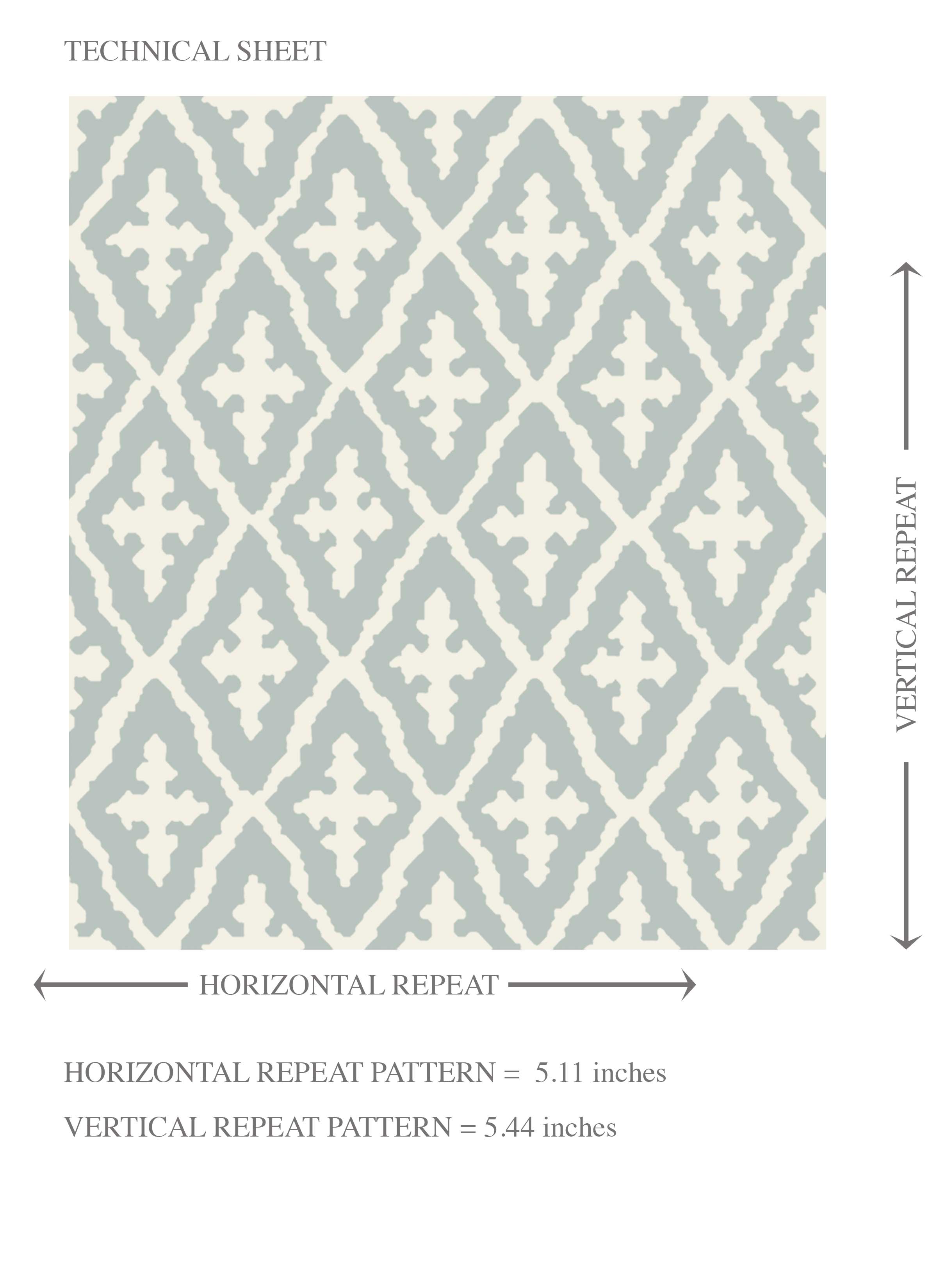 Geometric Diamond Lattice Kids Room Wallpaper (Blue-Gray/ White)