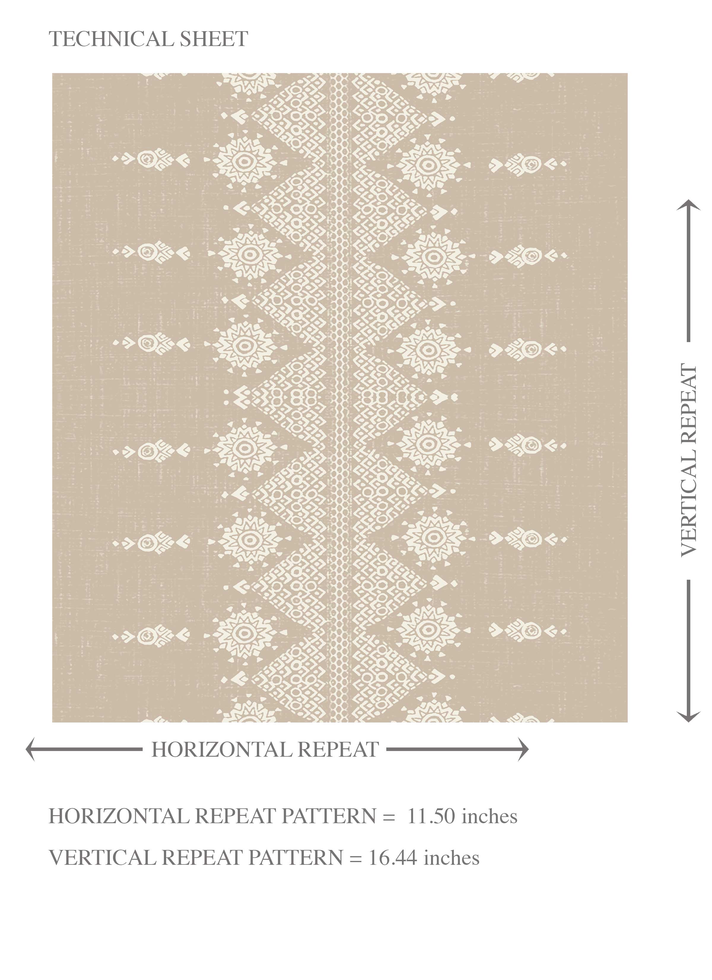 Neutral Floral Striped Kids Room Wallpaper Sample (Beige/ Off-White)