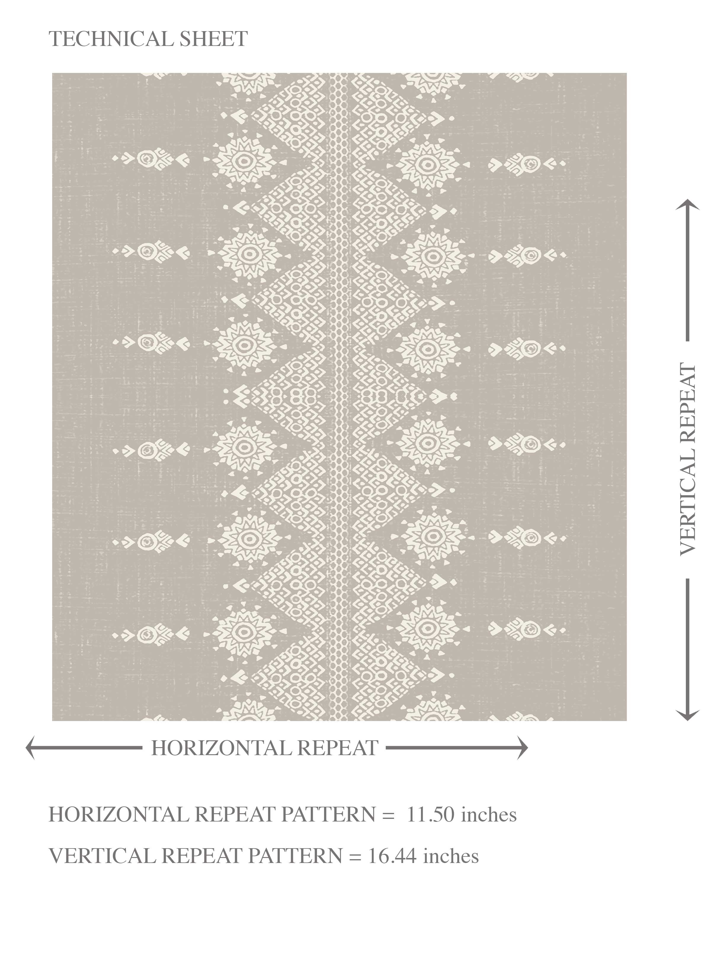 Neutral Floral Striped Kids Room Wallpaper (Gray/ Off White)