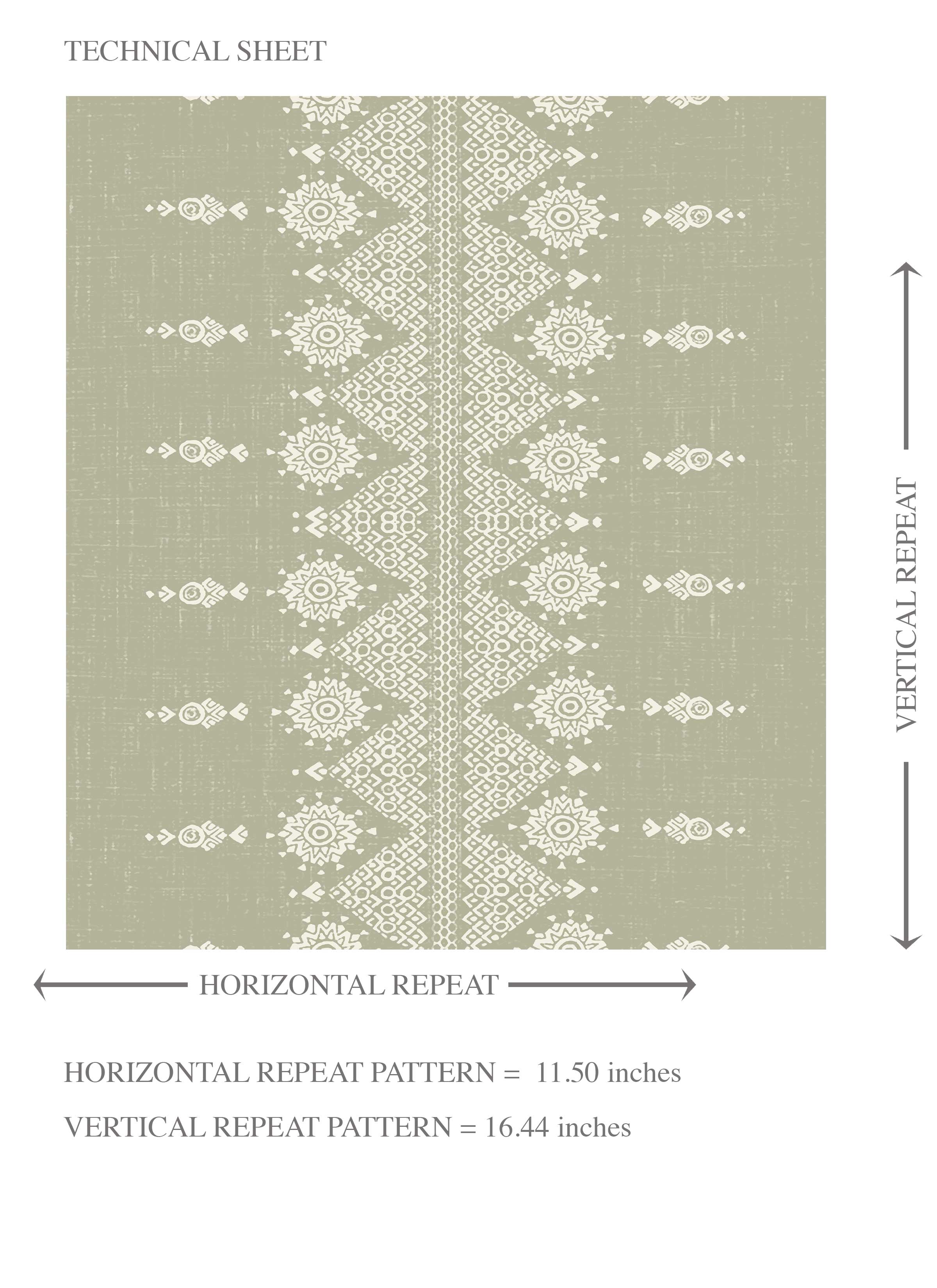 Floral Striped Kids Room Wallpaper (Green/ Off-White)