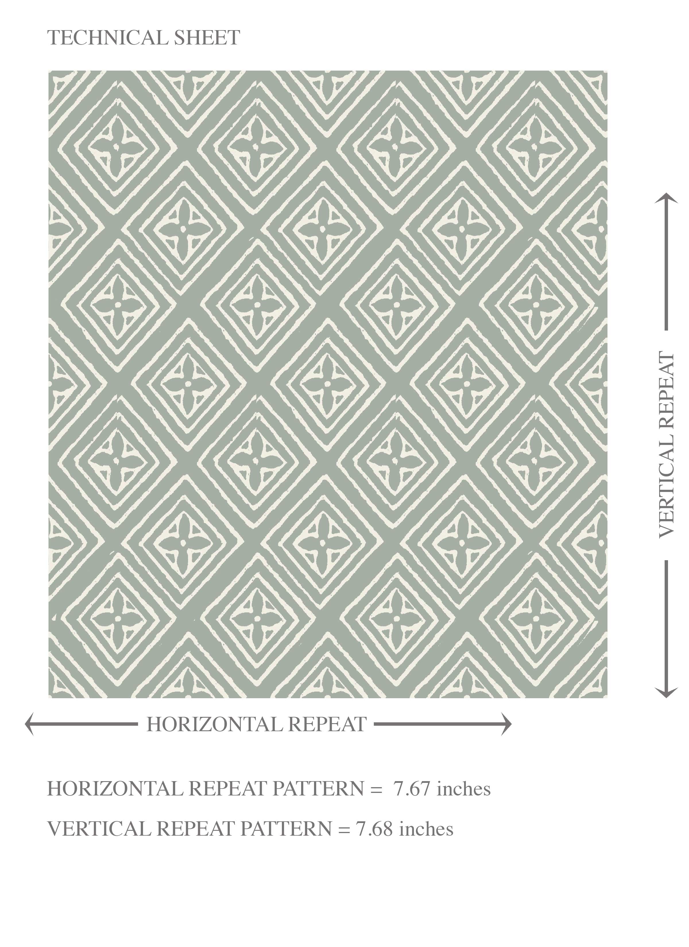 Small Diamond Lattice/ Textured Check Kids Room Wallpaper Sample (Green-Gray/ White)
