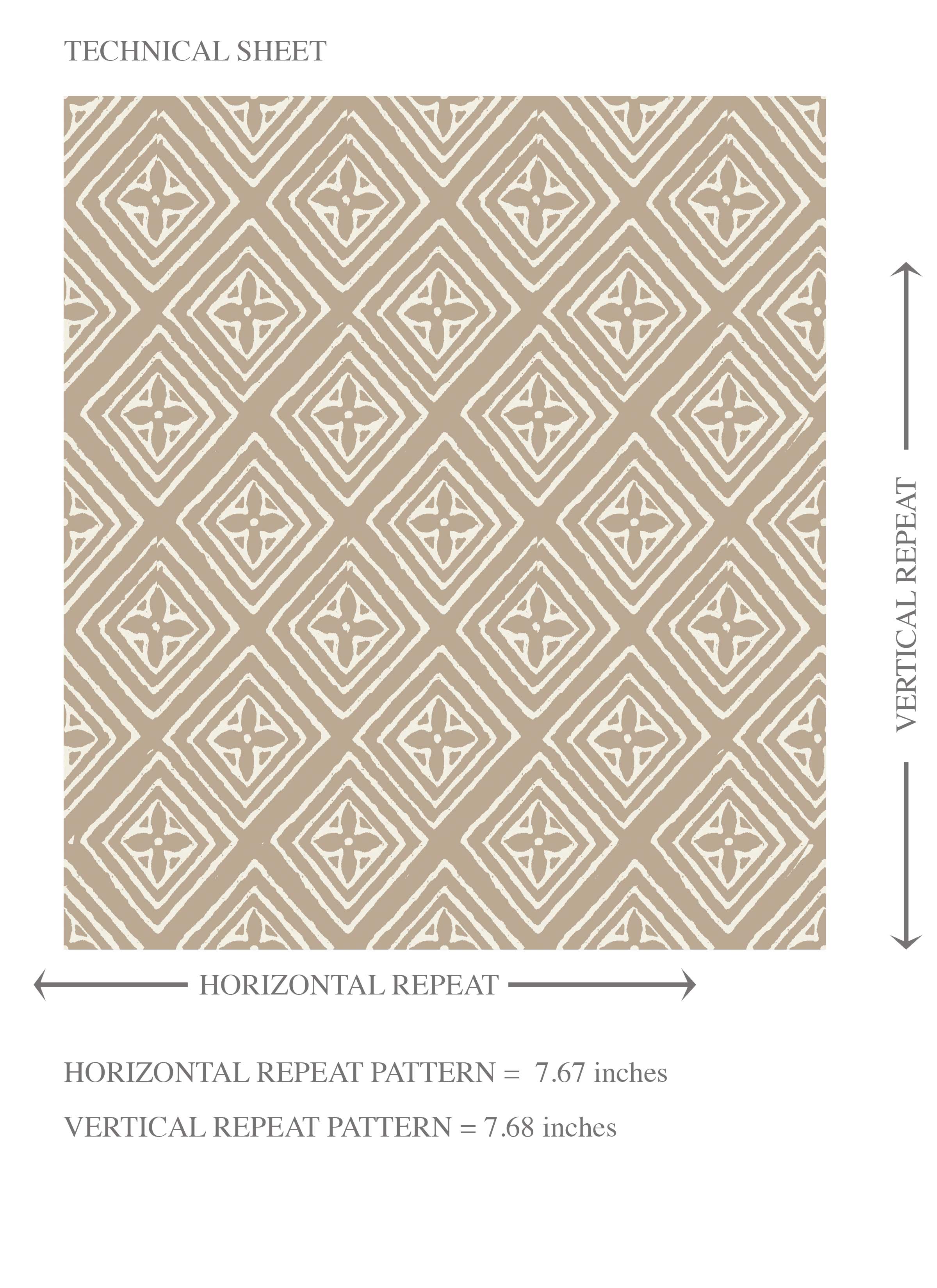Small Diamond Lattice/ Textured Check Kids Room Wallpaper Sample (Light Brown/ Beige/ White)