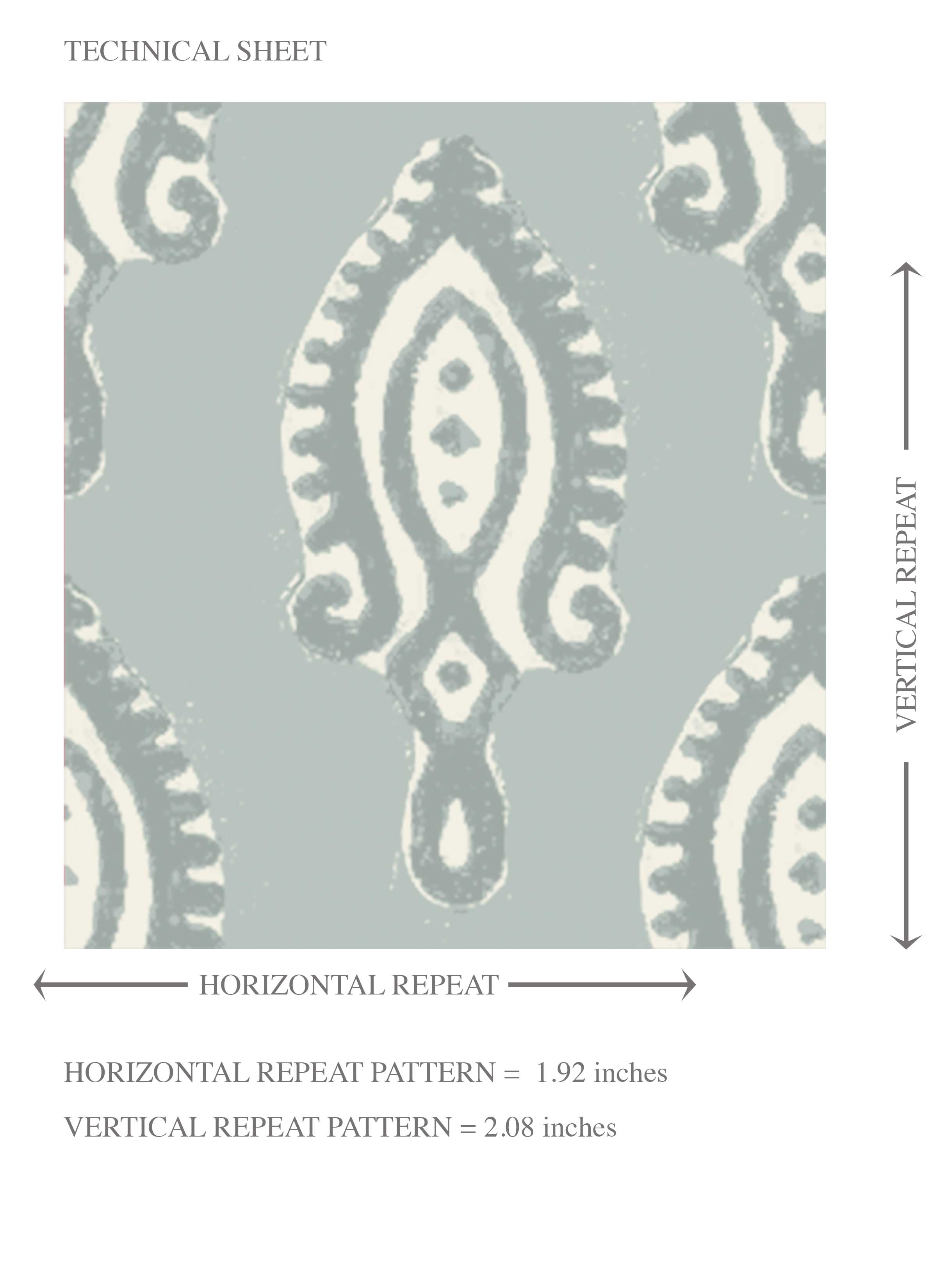 Textured Teardrop/ Paisley Block Print Kids Room Wallpaper Sample (Blue-Gray/ White)