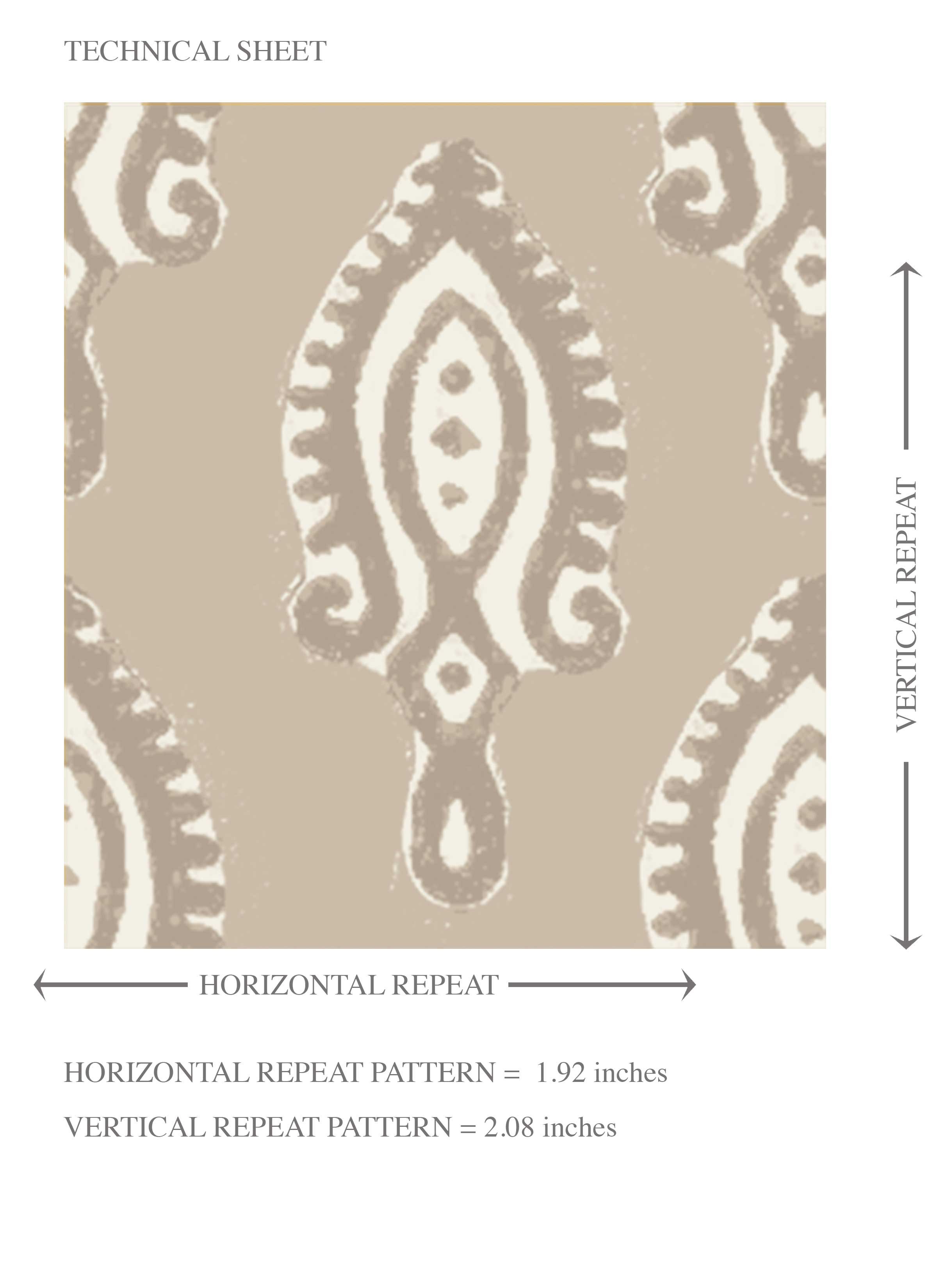 Neutral Textured Teardrop/ Paisley Block Print Kids Room Wallpaper Sample (Beige/ Taupe/ Tan/ White)