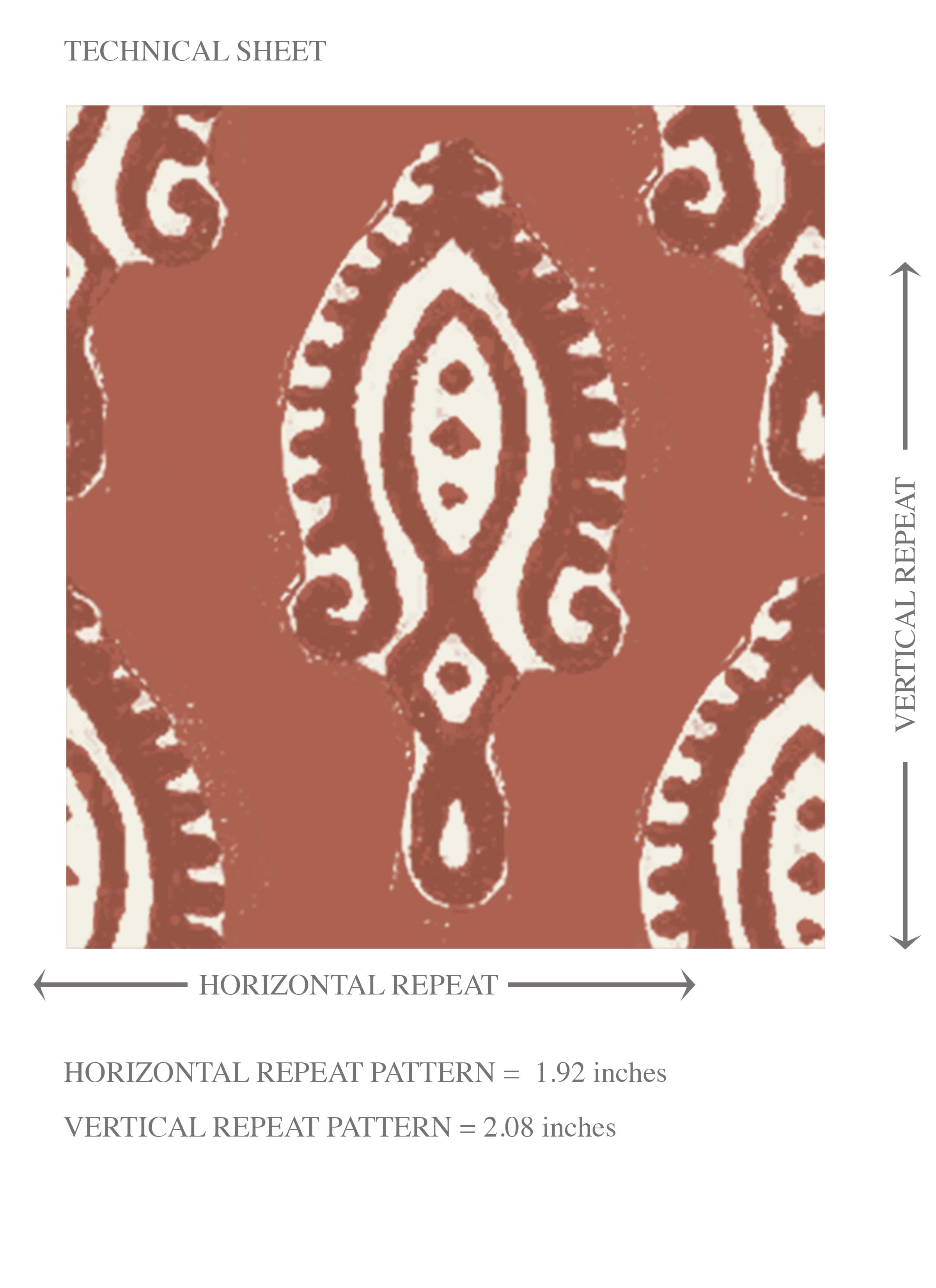 Textured Teardrop/ Paisley Block Print Kids Room Wallpaper (Red/ White)