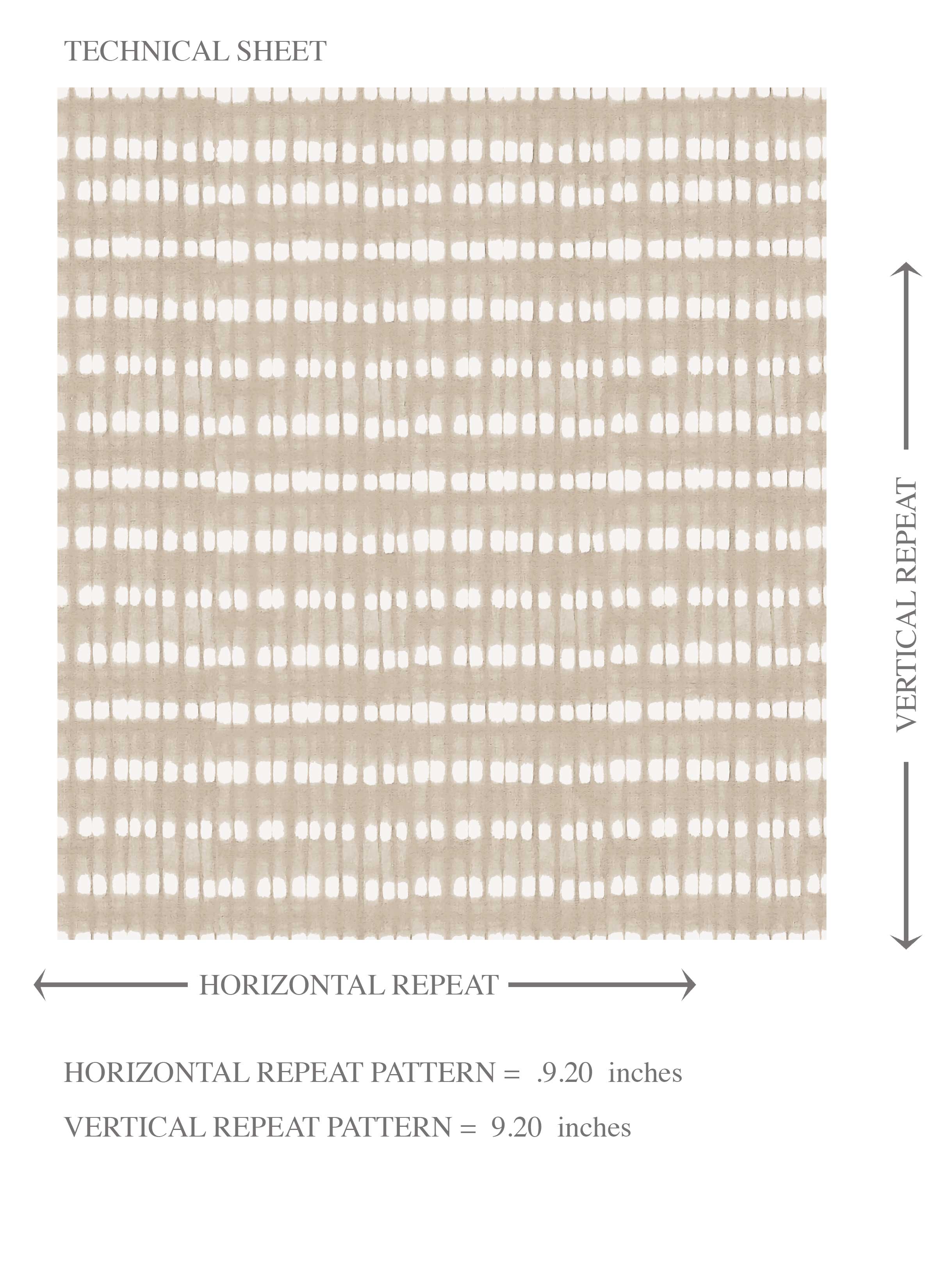 Textured Shibori Effect Striped Kids Room Wallpaper Sample (Beige/ Greige/ White)
