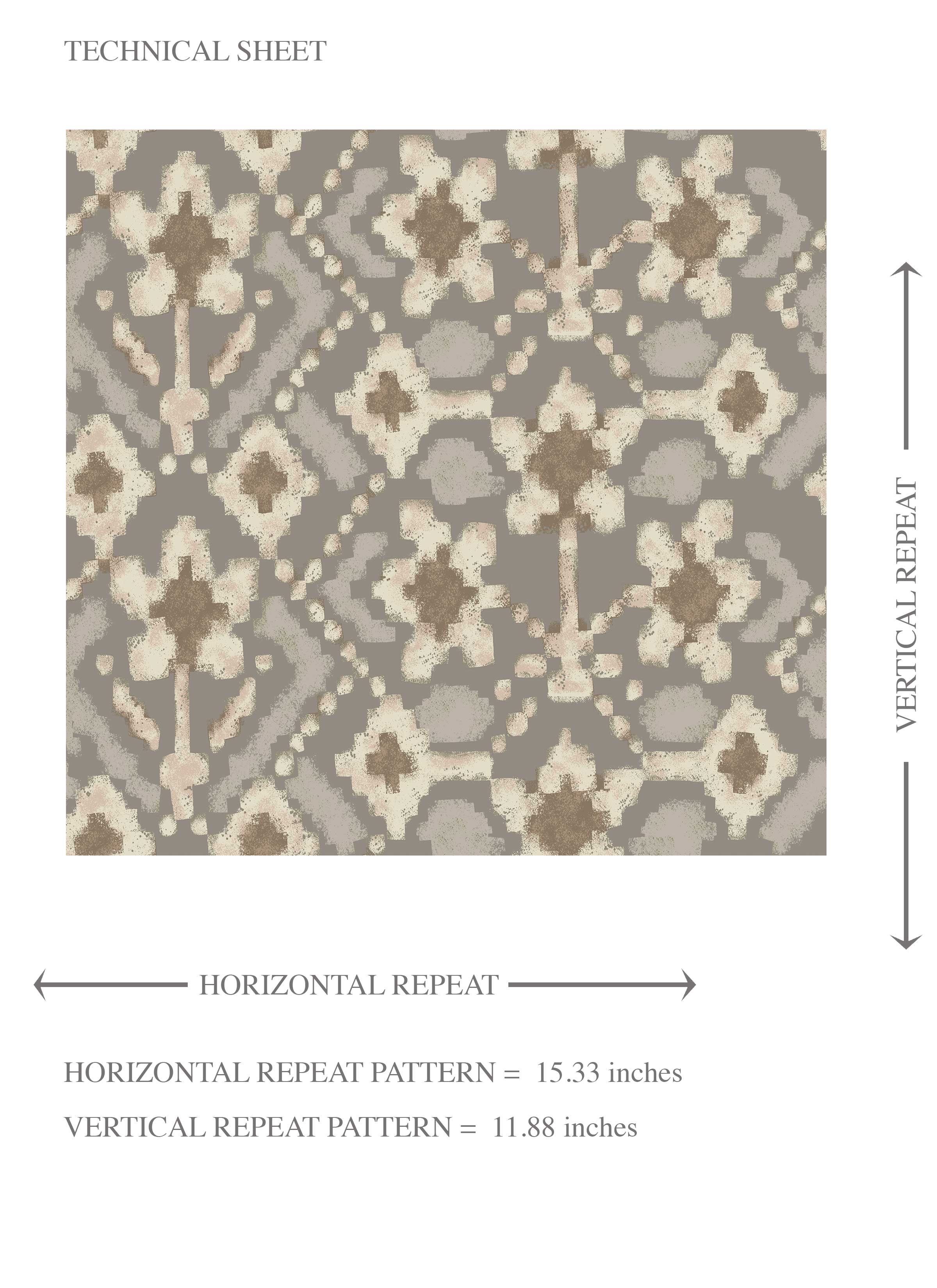 Modern Neutral-Toned Botanical Floral Kids Room Wallpaper Sample (Brown/ Taupe/ Beige)