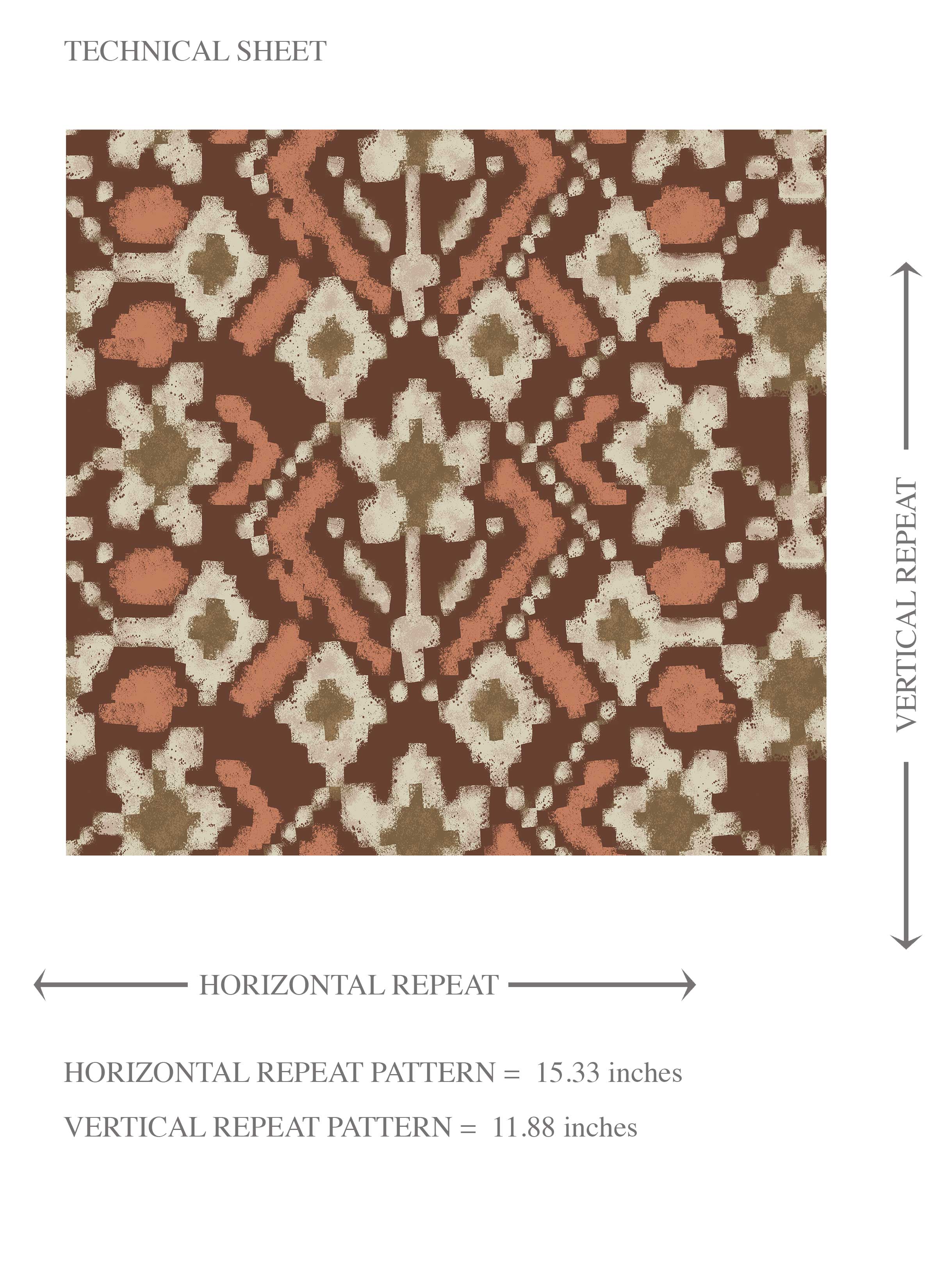 Modern Botanical Floral Kids Room Wallpaper Sample (Brown/ Orange/ Beige)