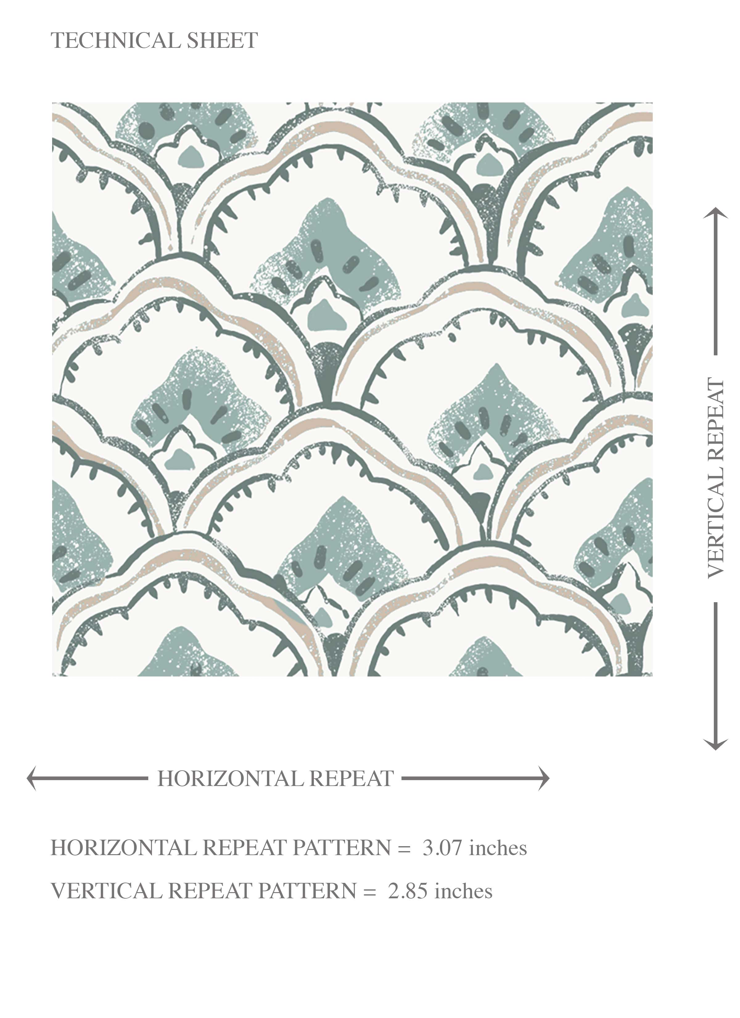 Small-Scale Floral Lattice Kids Room Wallpaper (Blue-Green/ White)