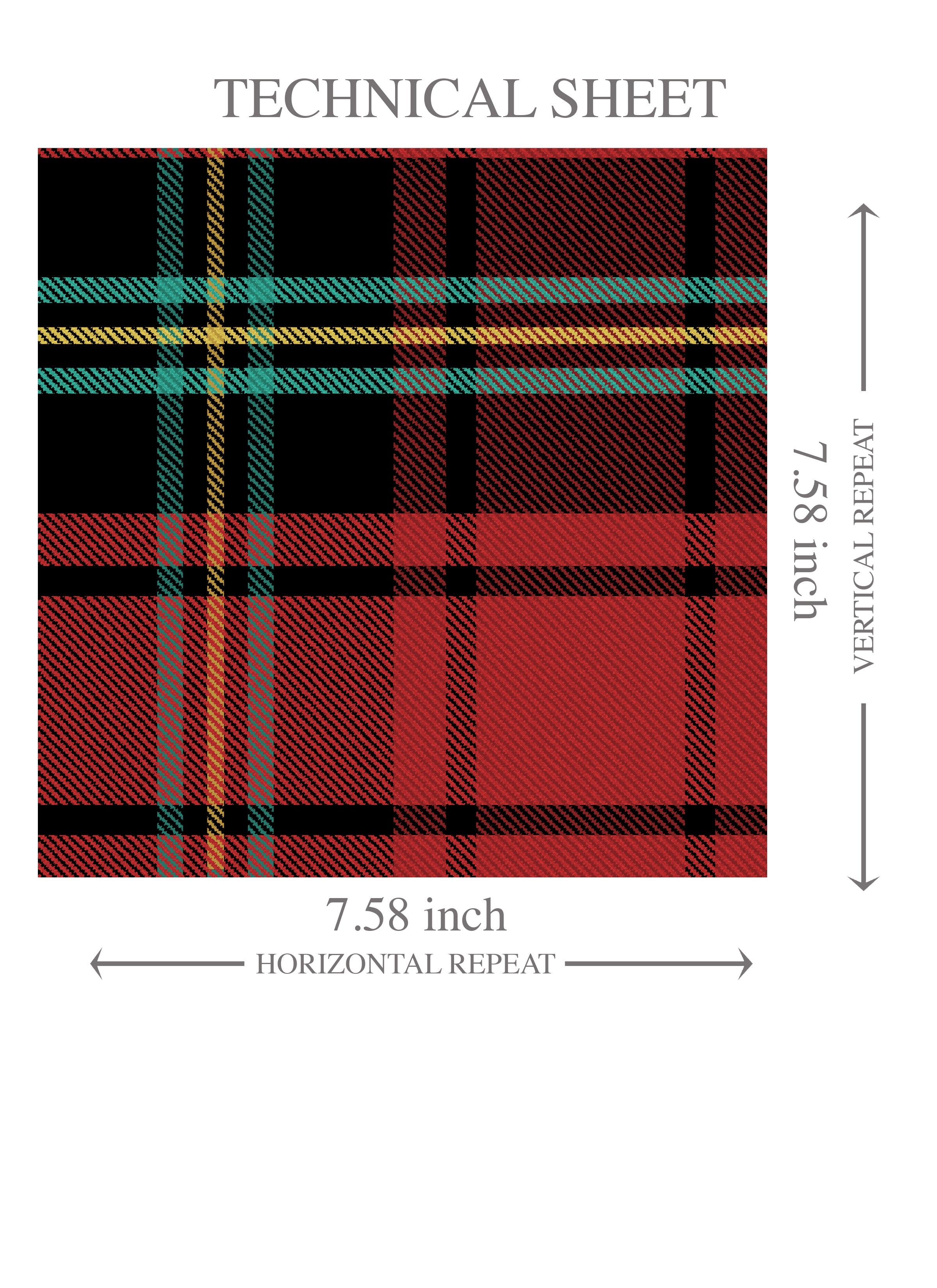 Geometric Plaid Checkered Kids Room Wallpaper Sample (Red/ Black/ Yellow/ Aqua)