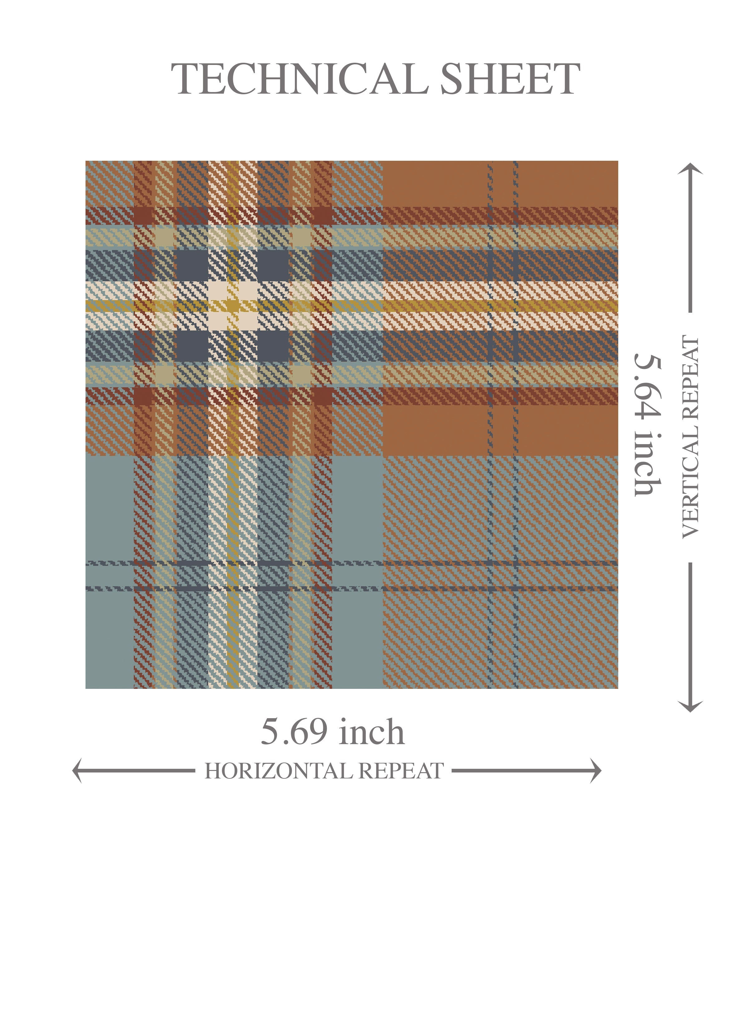 Geometric Plaid Checkered Kids Room Wallpaper (Blue/ Brown/ Red)