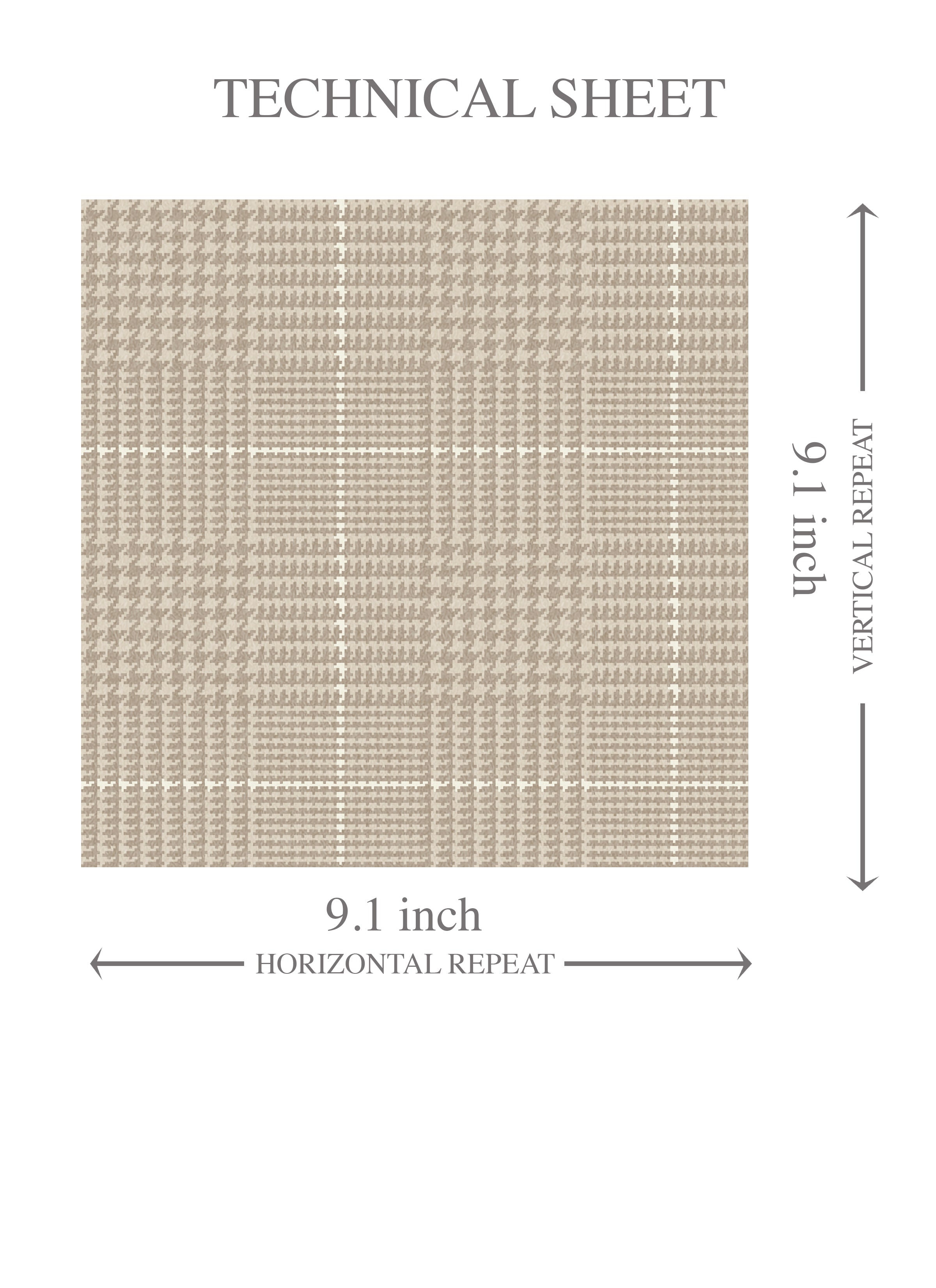 Neutral Plain/ Textured Check Kids Room Wallpaper Sample (Beige/ Brown)