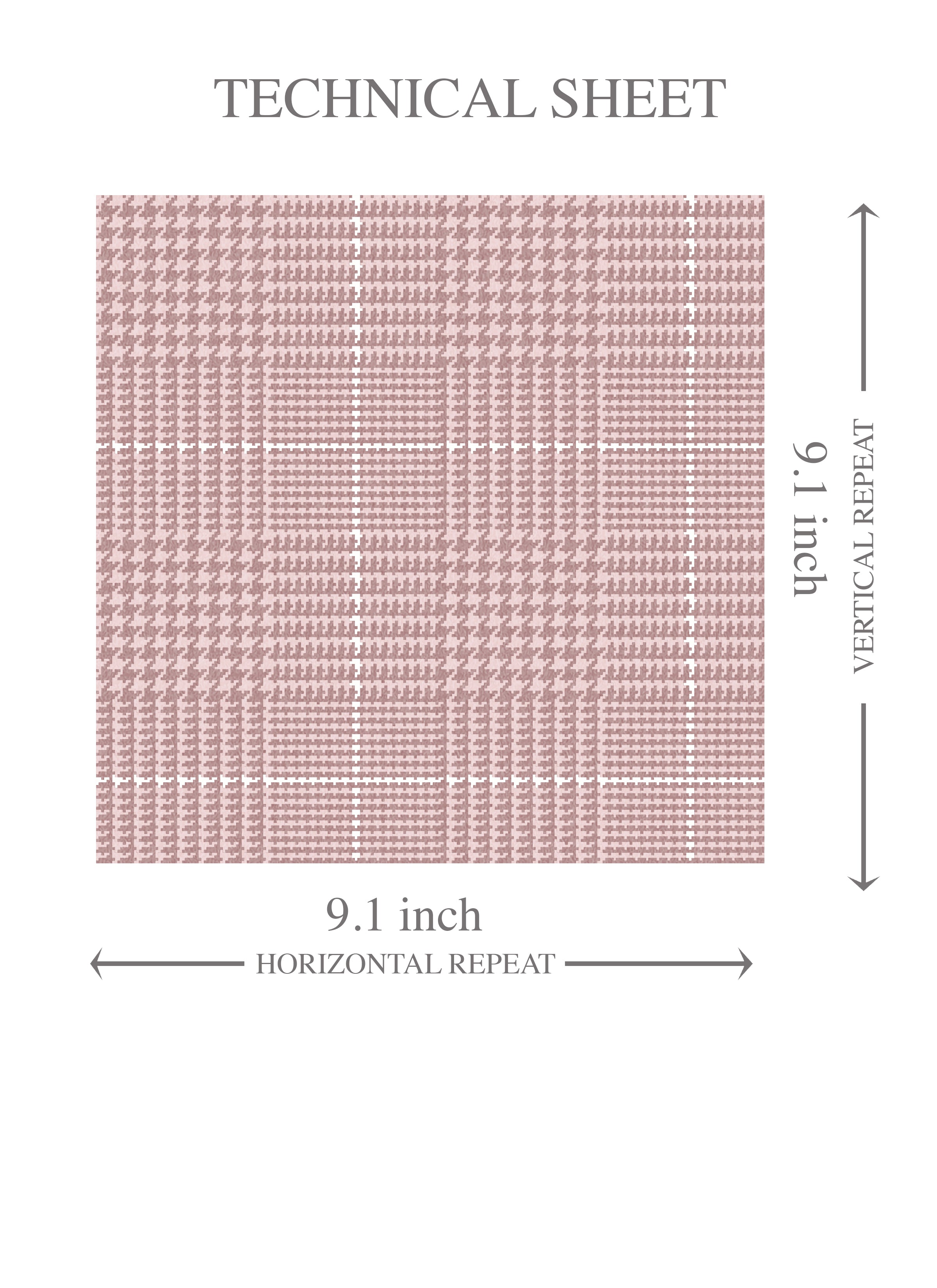 Plain/ Textured Check Kids Room Wallpaper Sample (Pink)