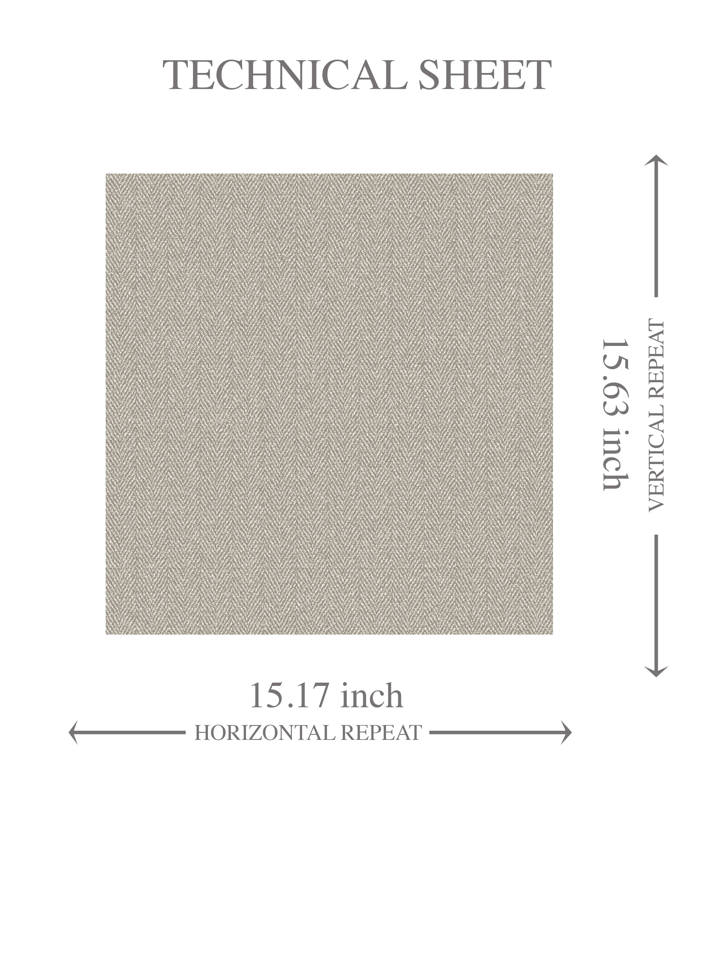 Neutral Herringbone Textured Kids Room Wallpaper Sample (Warm Gray/ Taupe)