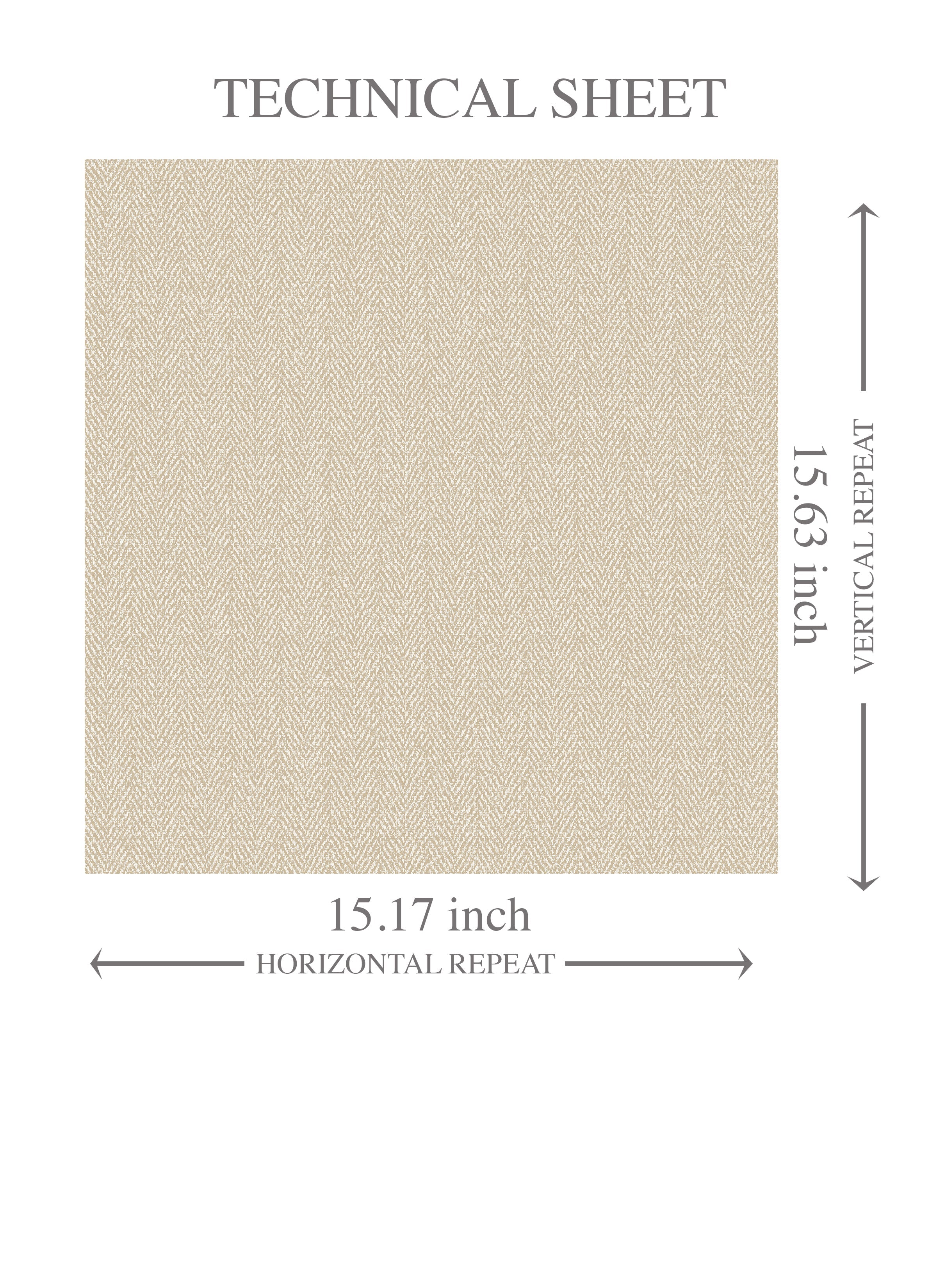 Neutral Herringbone Textured Kids Room Wallpaper (Light Beige)