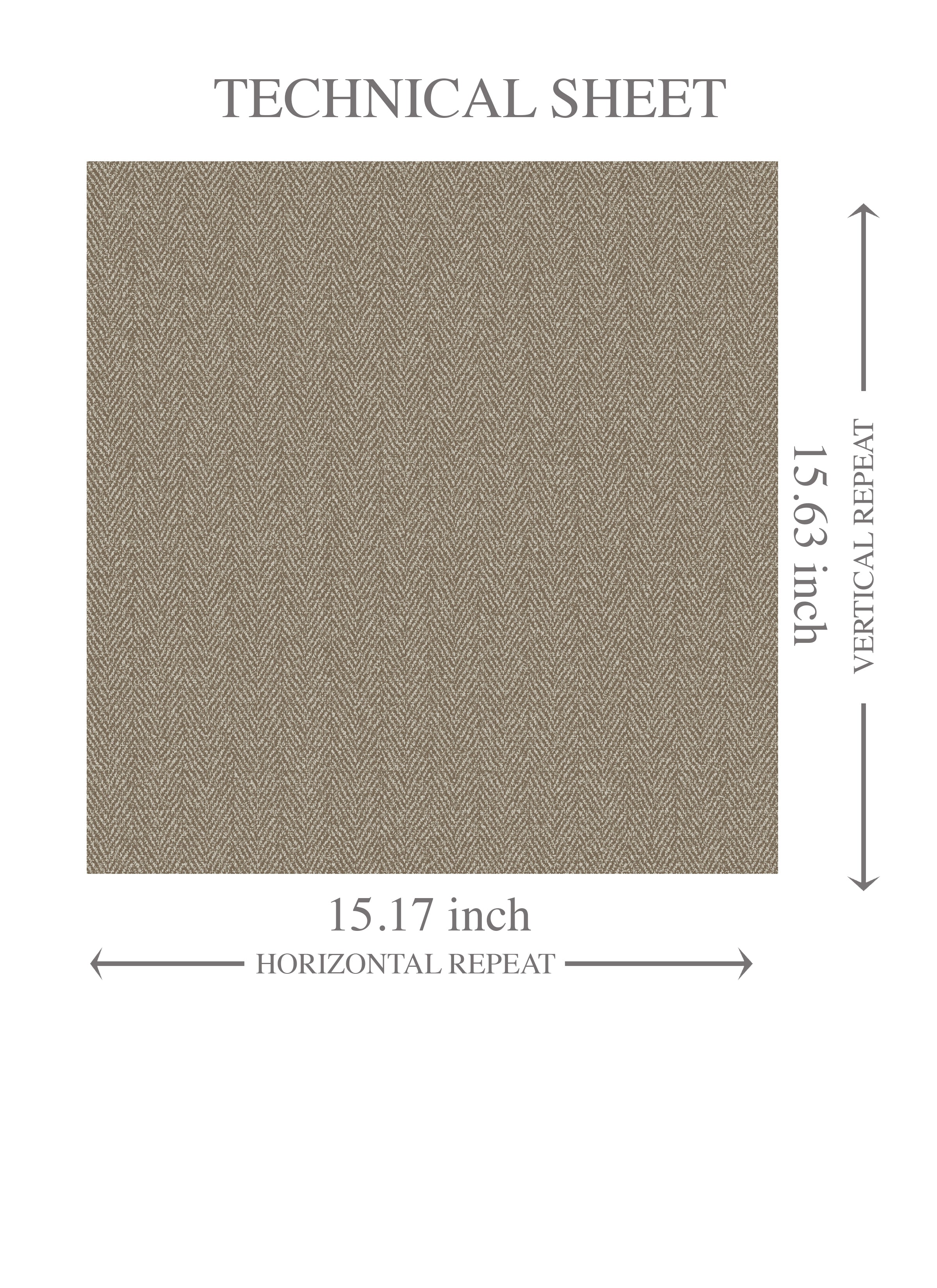 Neutral Herringbone Textured Kids Room Wallpaper Sample (Brown/ Taupe/ Warm Gray)
