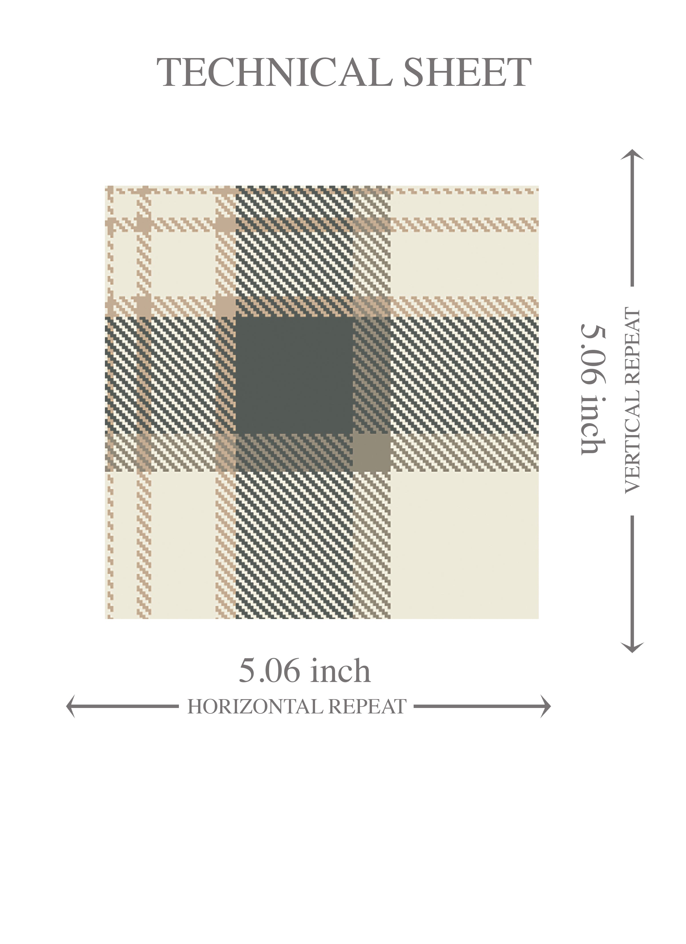 Neutral Geometric Plaid Checkered Kids Room Wallpaper (Charcoal Black/ Off-White/ Beige)