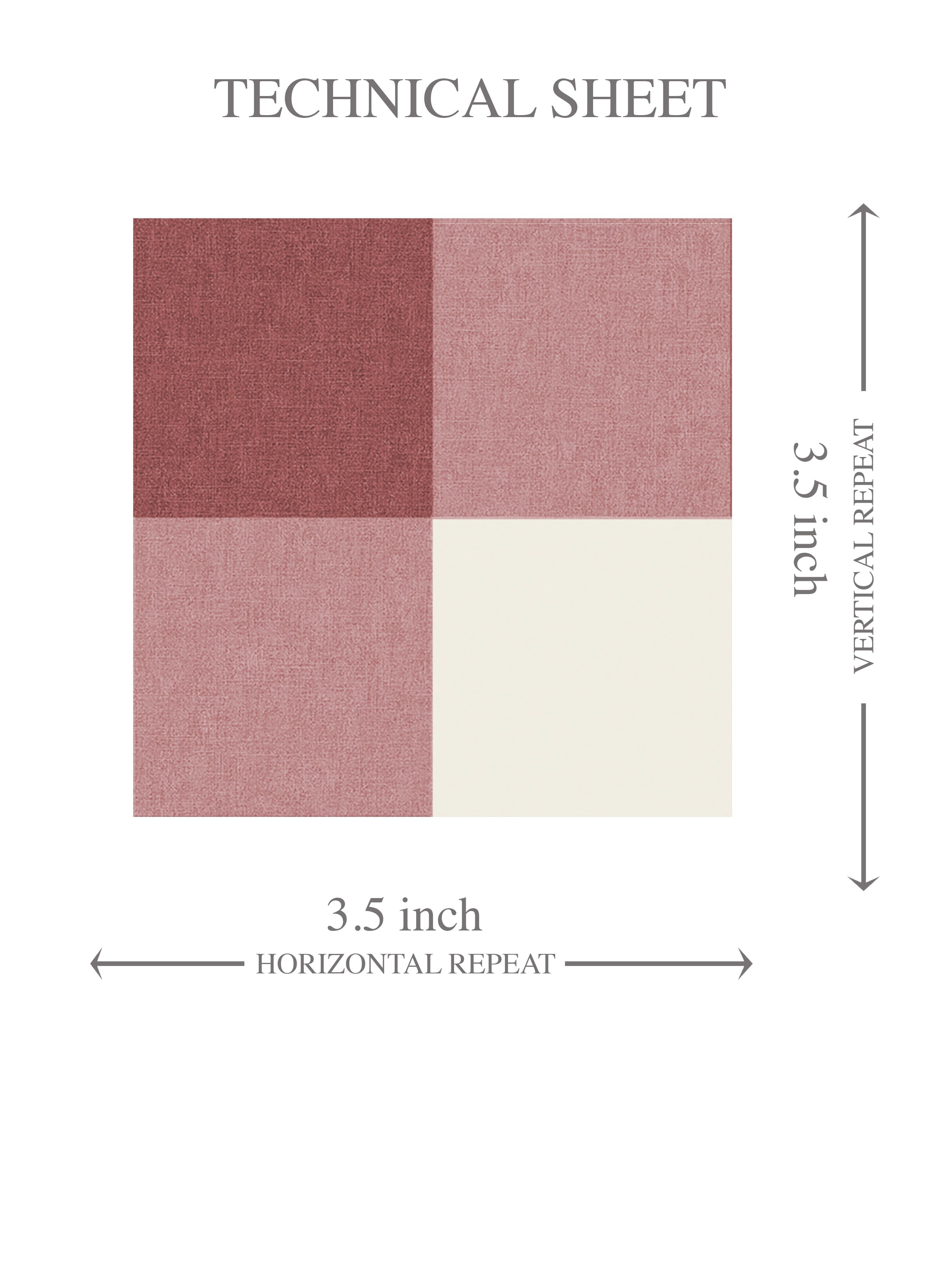 Geometric Gingham Checkered Kids Room Wallpaper Sample (Burgundy Red)