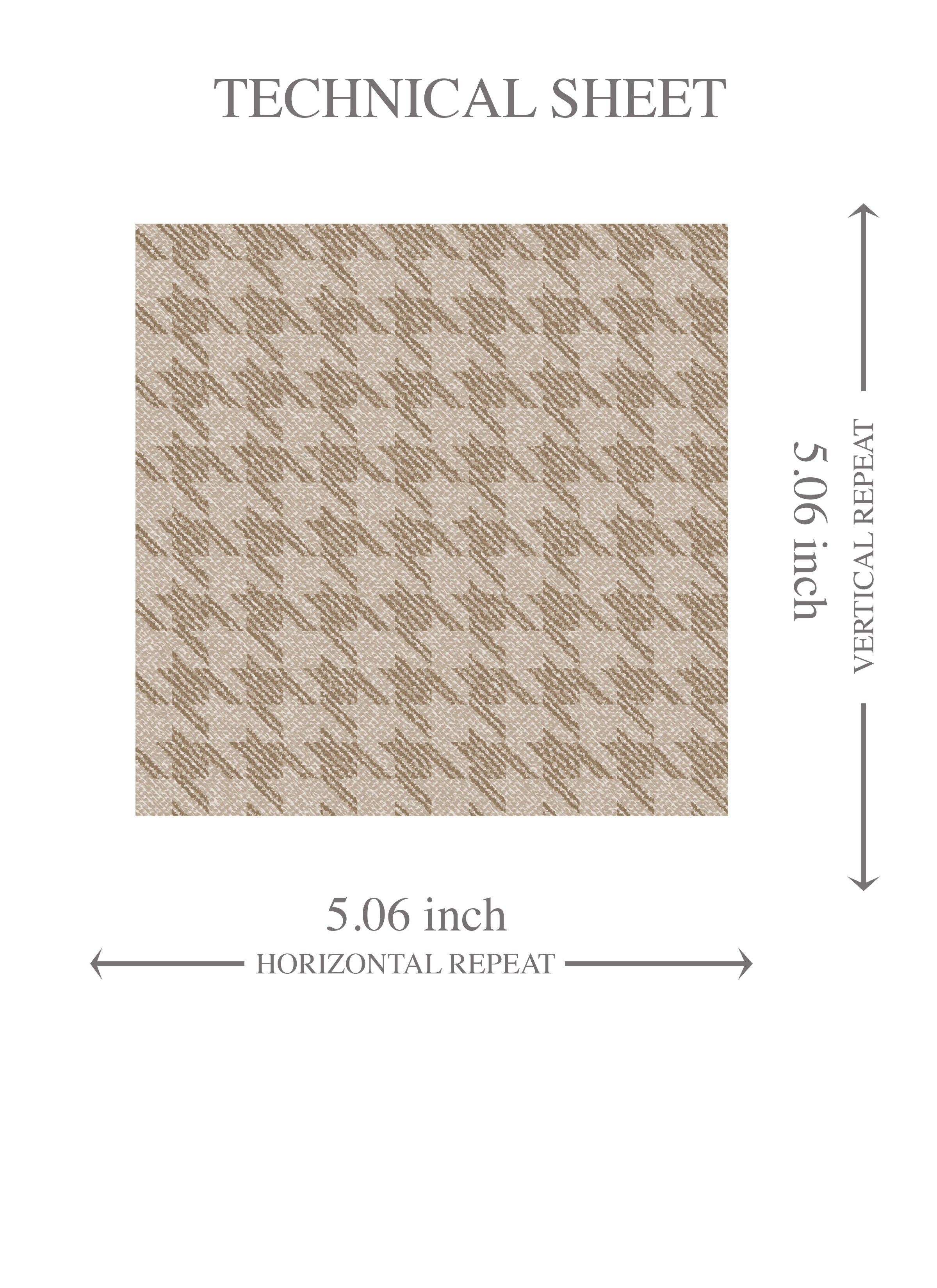 Neutral Plain/ Textured Houndstooth Kids Room Wallpaper (Light Brown/ Beige)