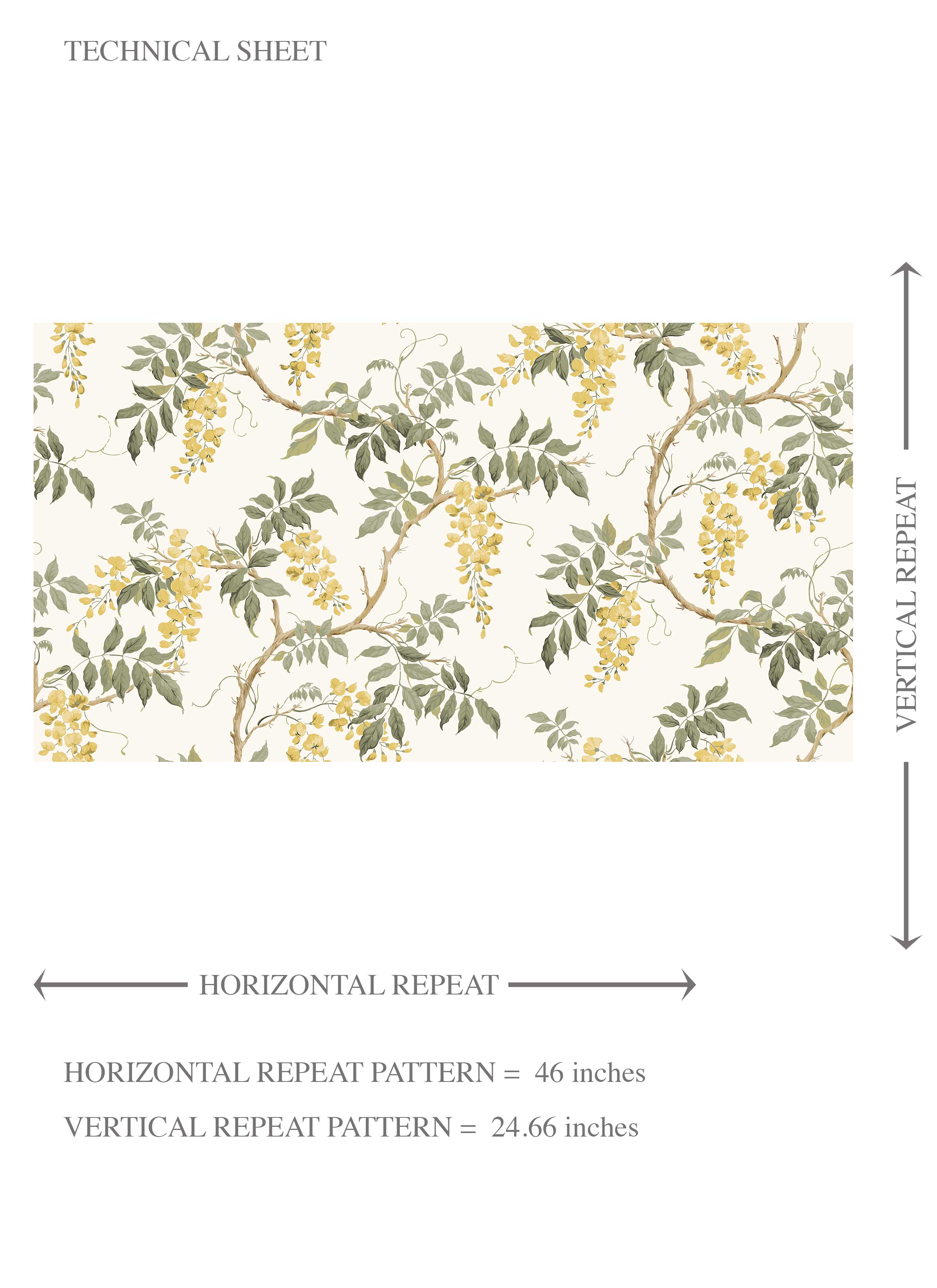 Floral Vine/ Botanical Patterned Kids Room Wallpaper (Cream/ Yellow/ Green)