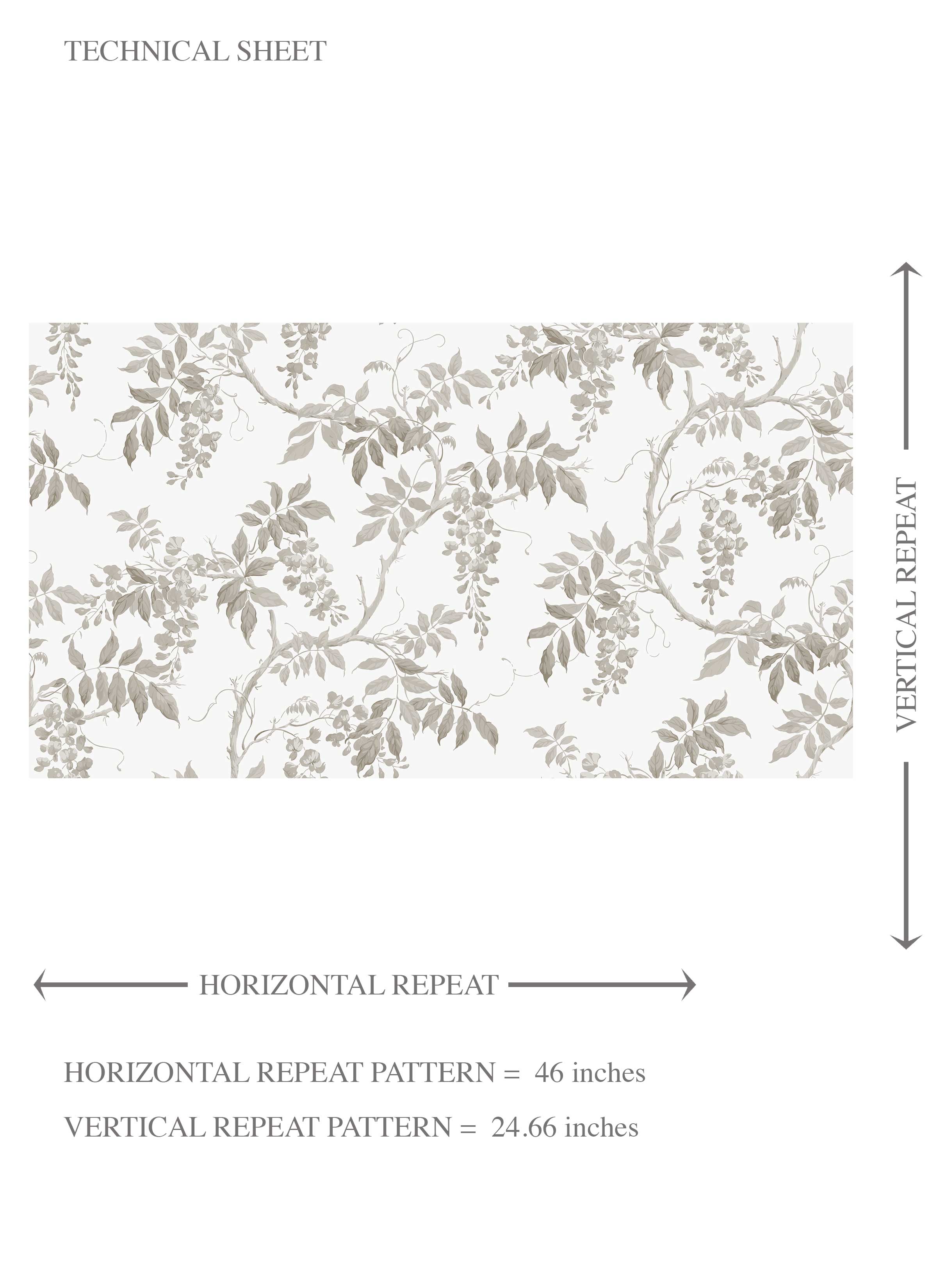 Neutral Floral Vine/ Botanical Kids Room Wallpaper (Gray/ Greige/ White/ Taupe)