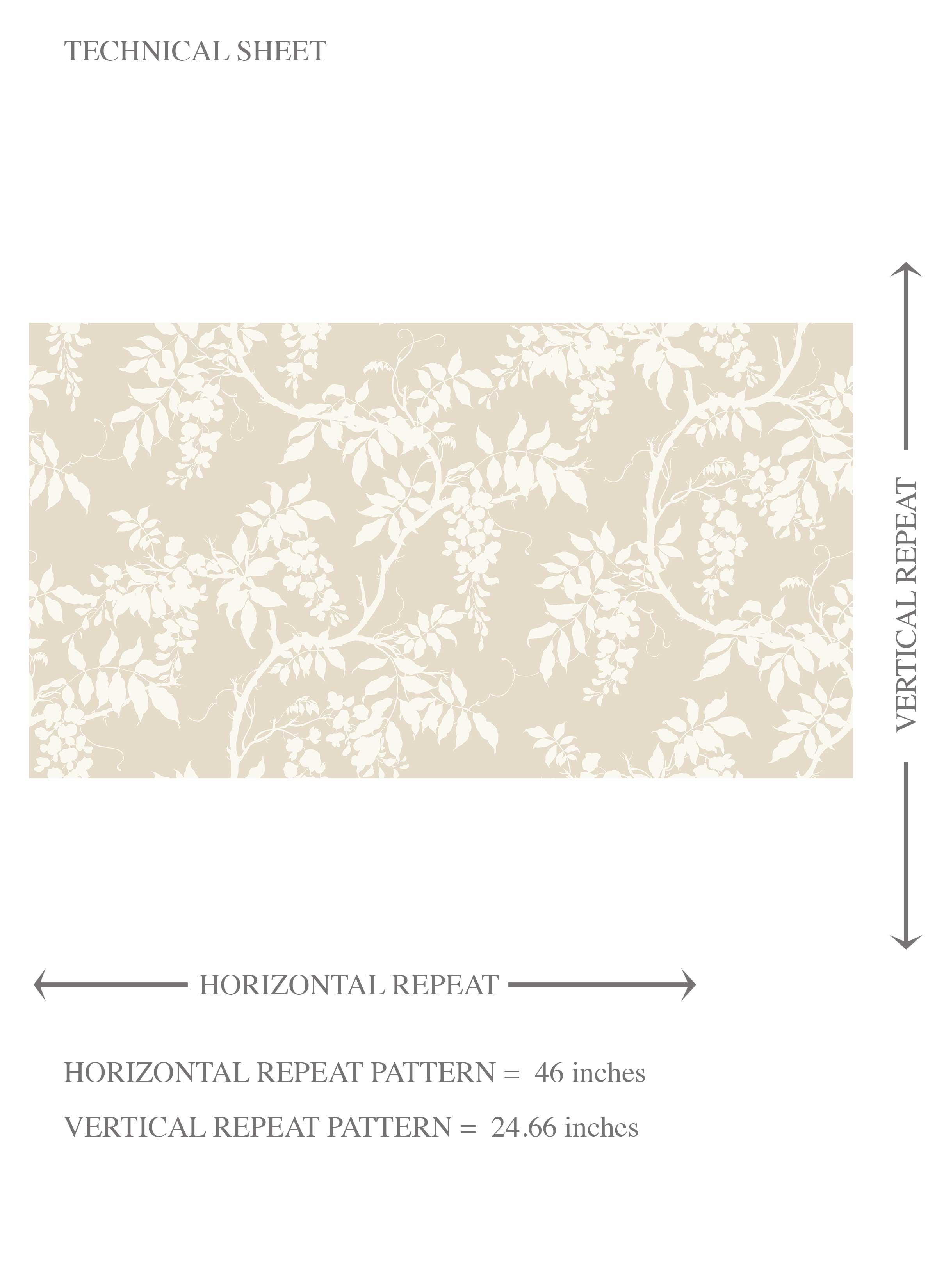 Neutral Floral Vine/ Botanical Kids Room Wallpaper (Beige/ Cream/ Warm Gray)