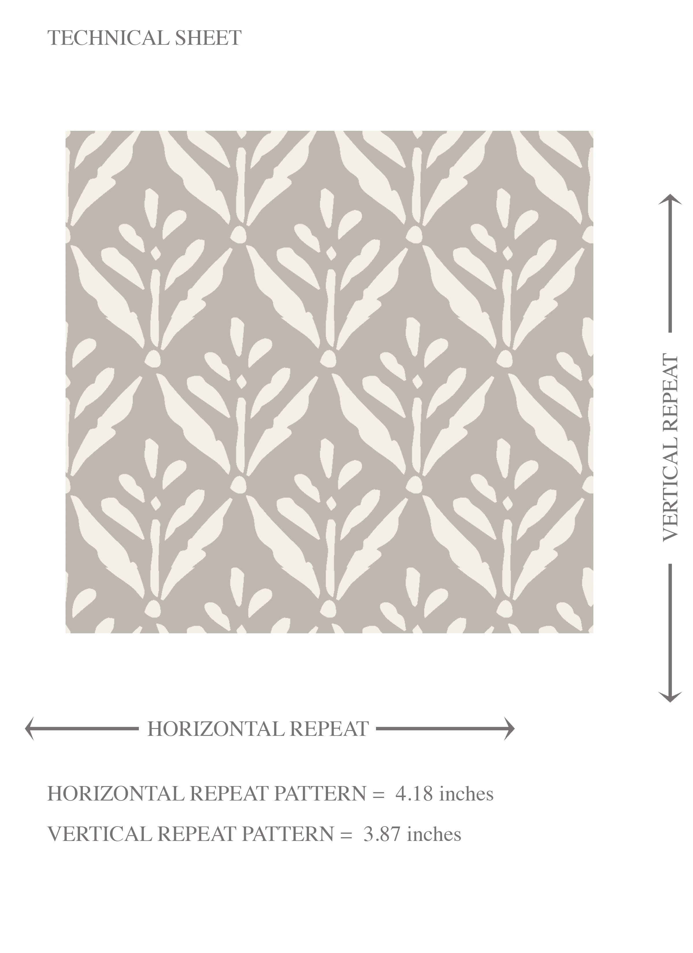 Neutral Small Floral Lattice/ Leaf Textured Kids Room Wallpaper Sample (Greige/ Taupe/ Warm Gray)