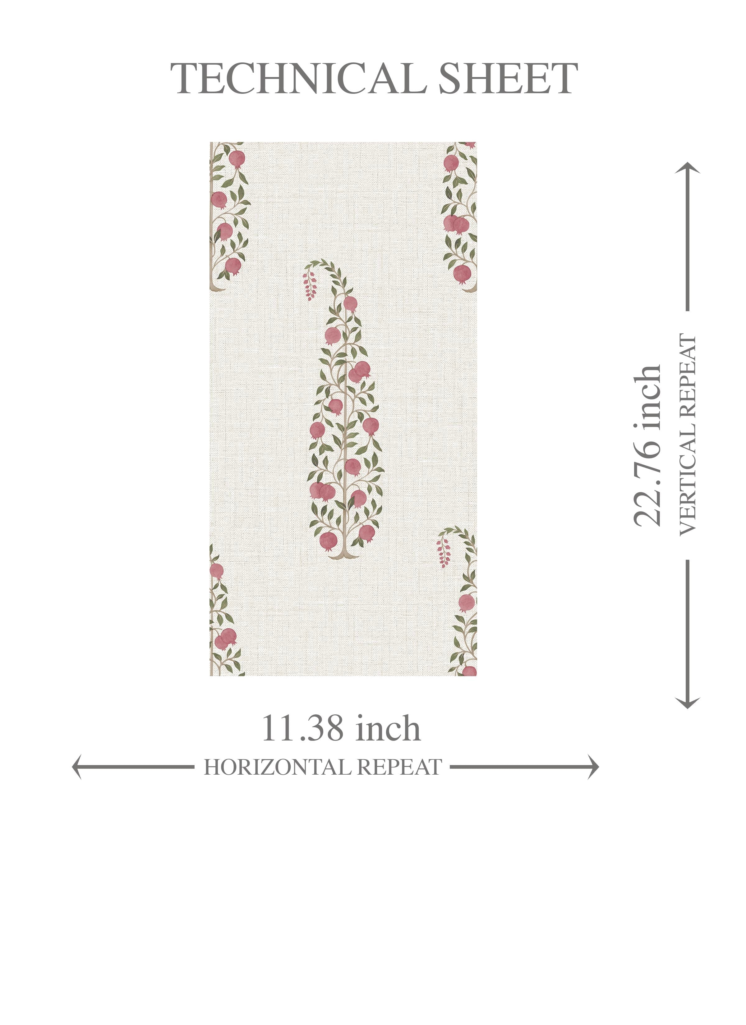 Ethnic/ Vintage-Inspired Floral Paisley Kids Room Wallpaper (Pink/ Green/ Off-White)