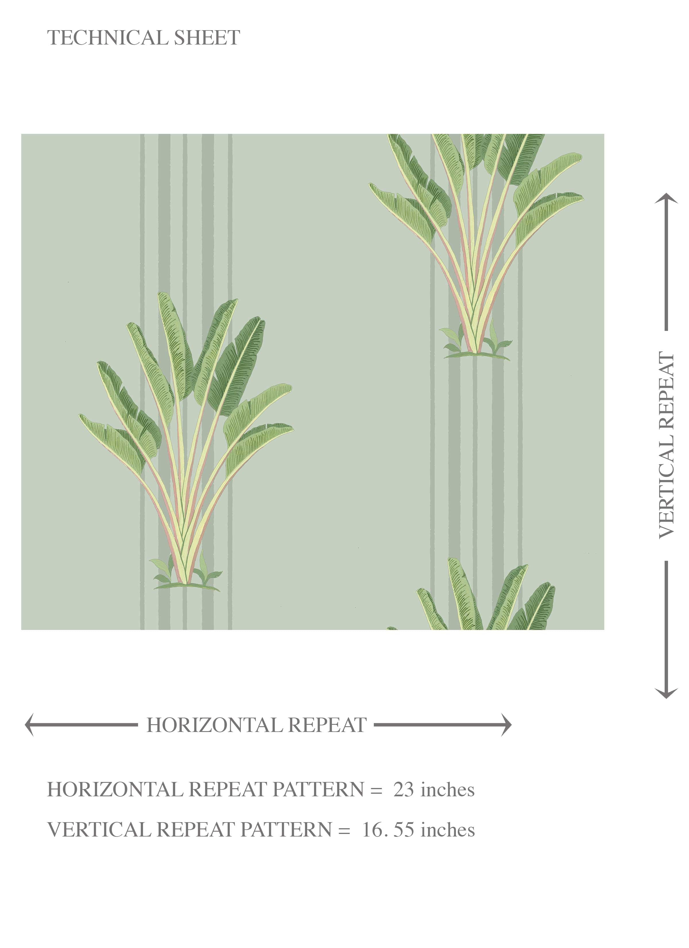 Botanical/ Floral Block Print Kids Room Wallpaper Sample (Duck Egg Blue/ Green)