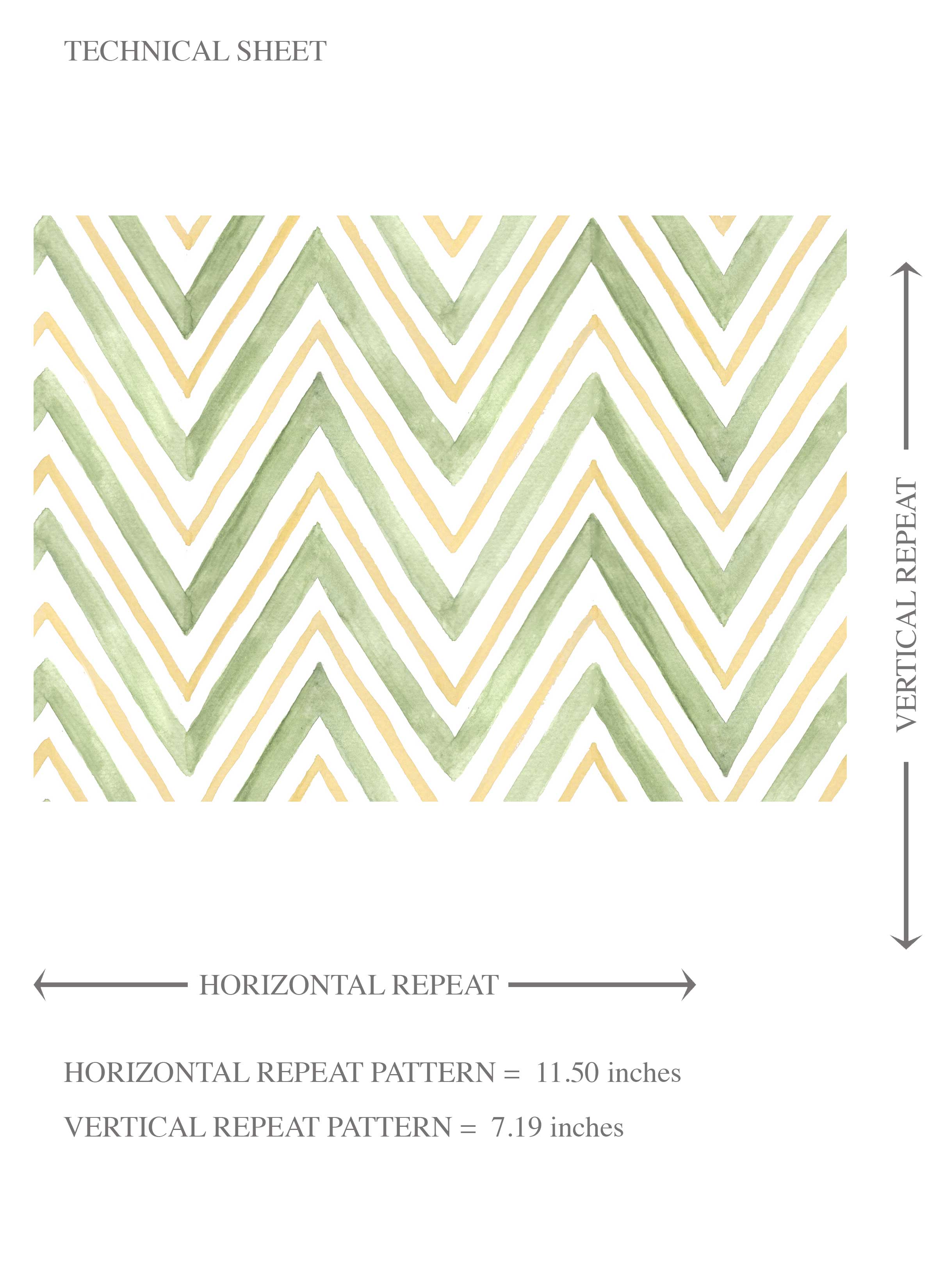 Geometric Zigzag/ Chevron Kids Room Wallpaper (Green/ Yellow)