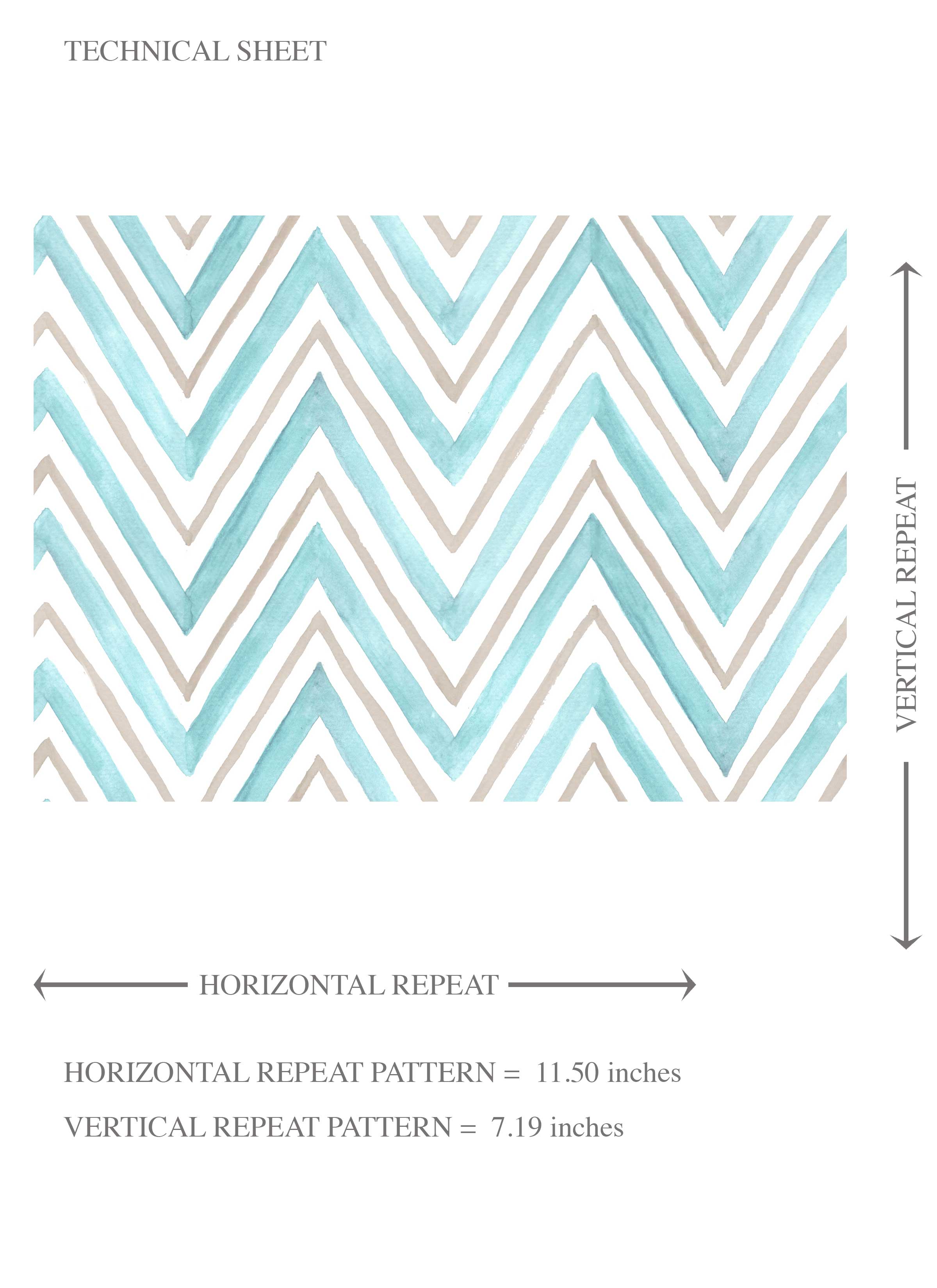 Geometric Zigzag/ Chevron Kids Room Wallpaper (Blue)