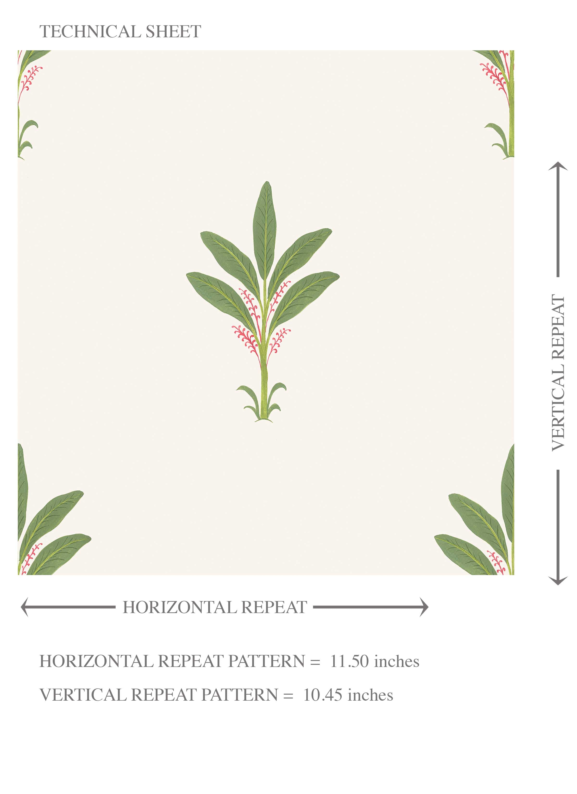 Vintage-Inspired Floral Block Print Kids Room Wallpaper (White/ Green/ Pink)