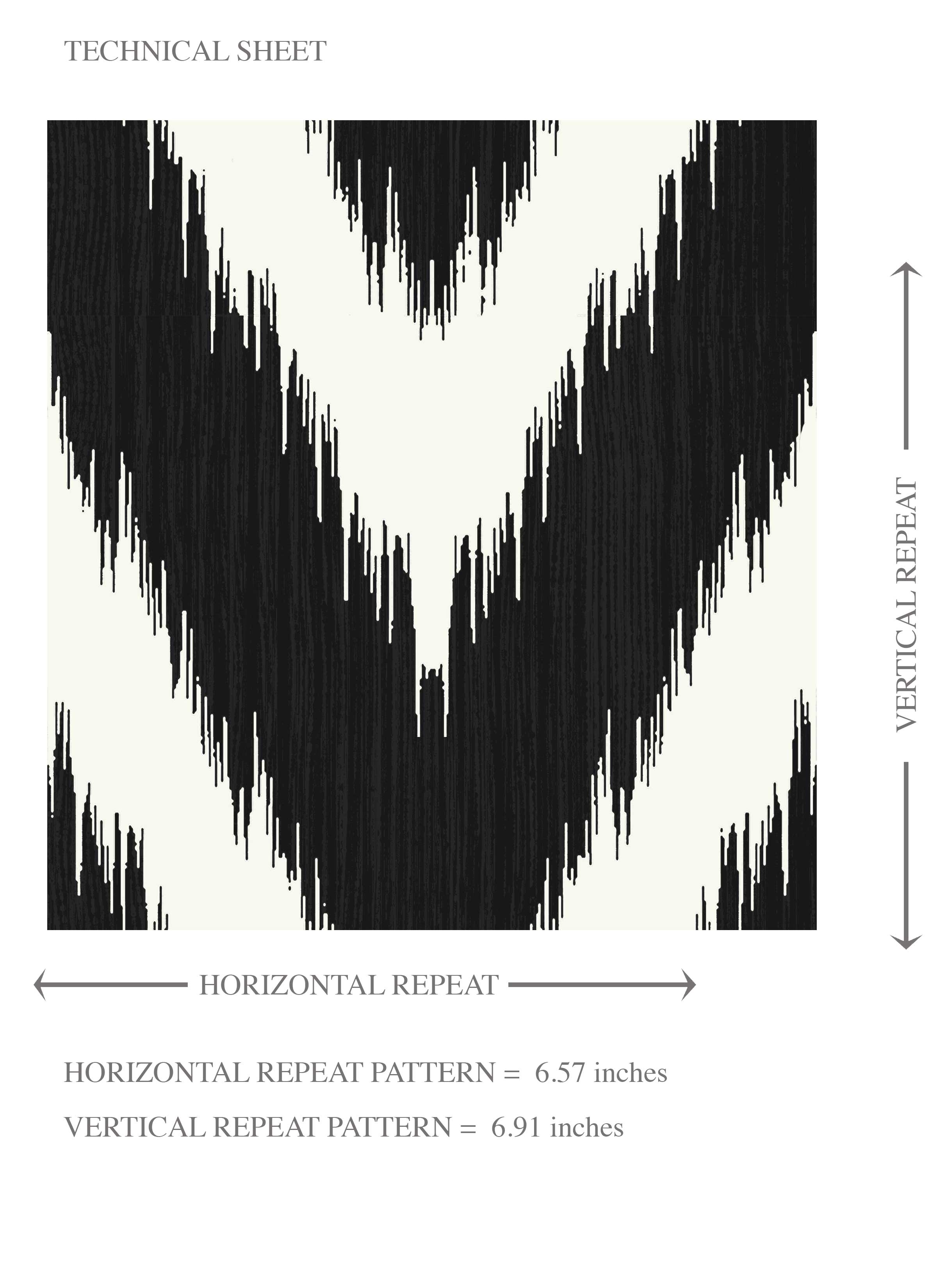 Neutral Chevron/ Zigzag Geometric Kids Room Wallpaper Sample (Black/ White)
