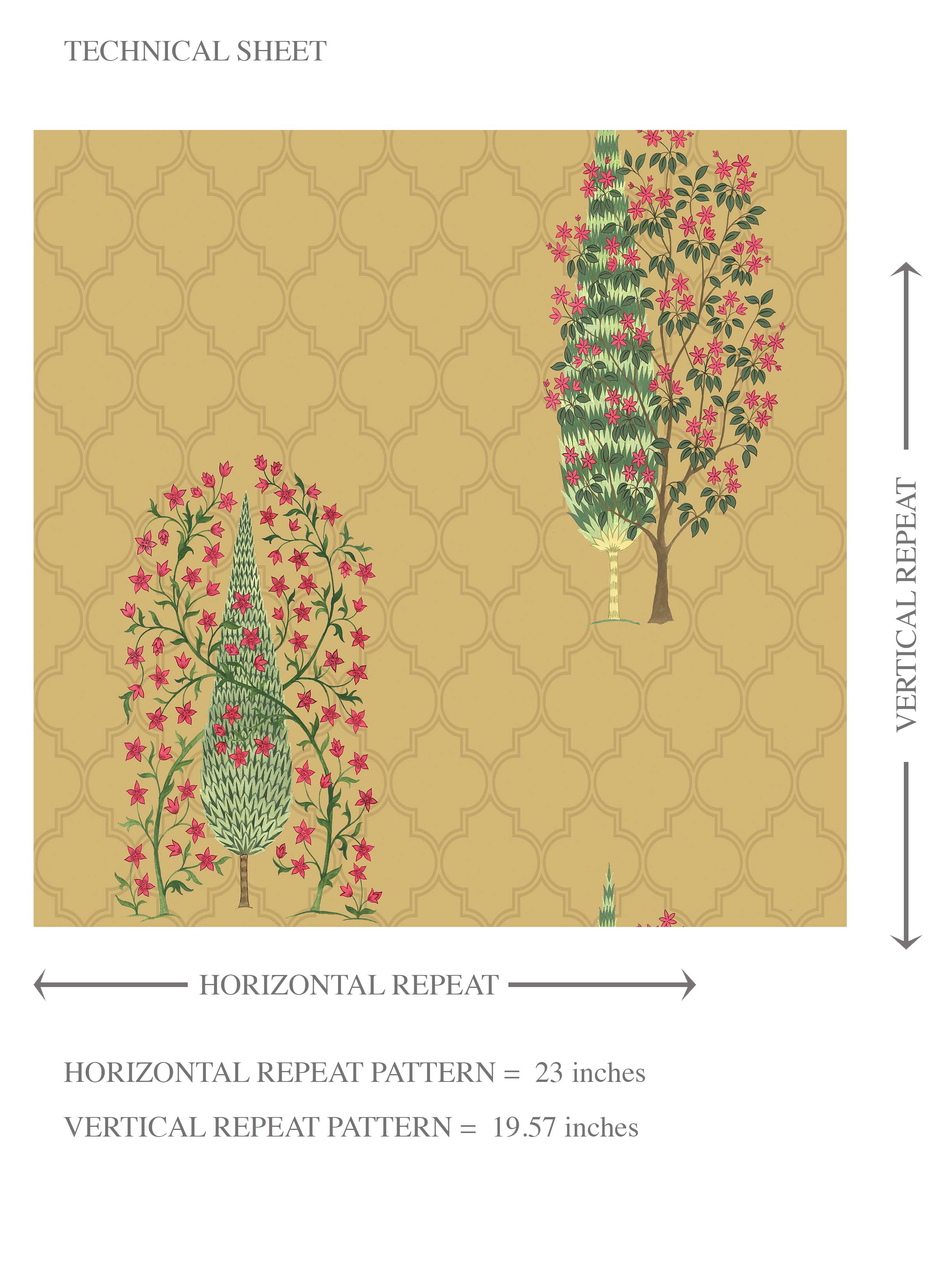 Botanical/ Floral Print Kids Room Wallpaper (Yellow/ Pink/ Green)