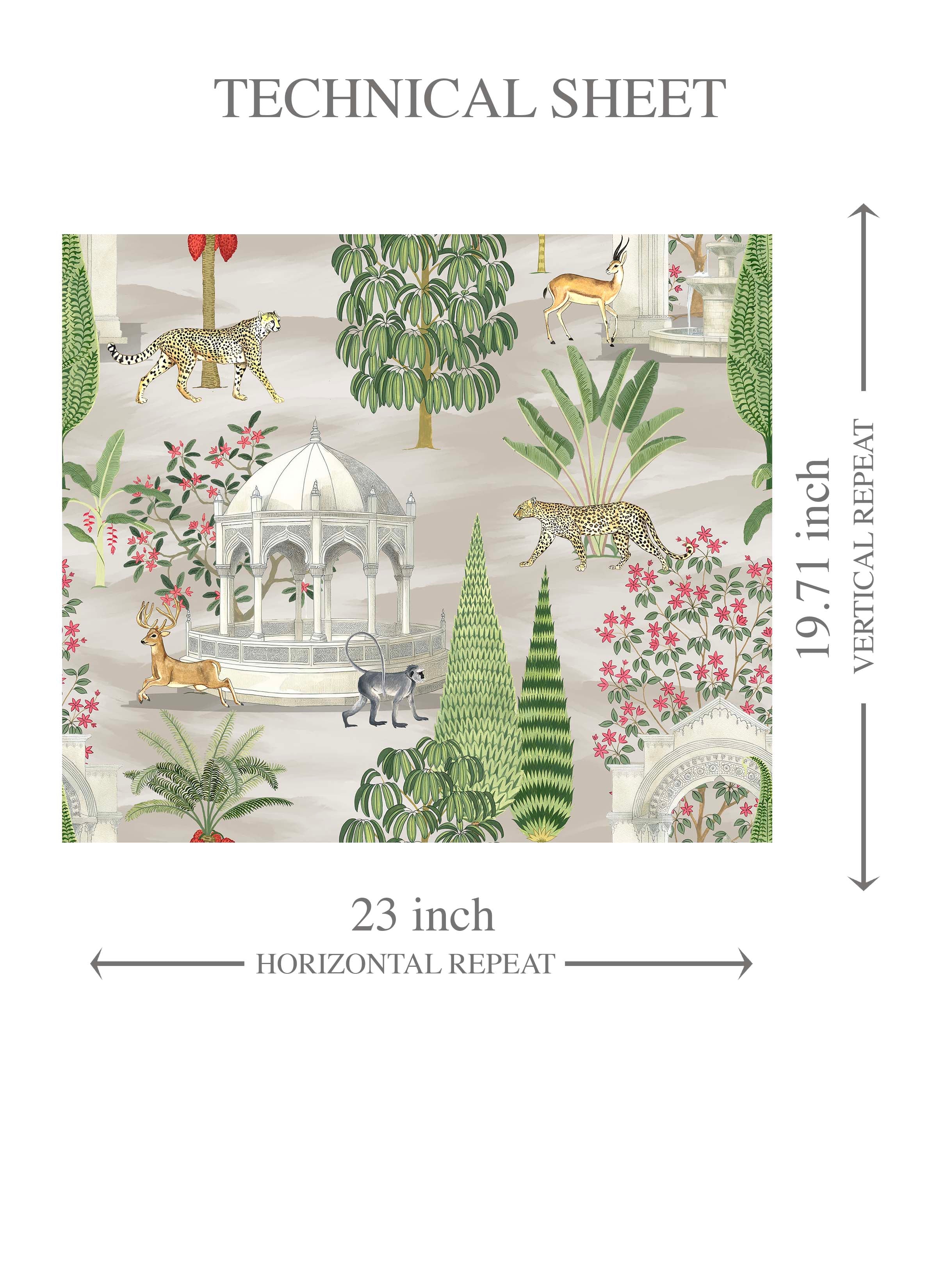 Vintage Heritage/ Ethnic Chinoiserie Kids Room Wallpaper (White/ Green/ Pink/ Tan/ Red)