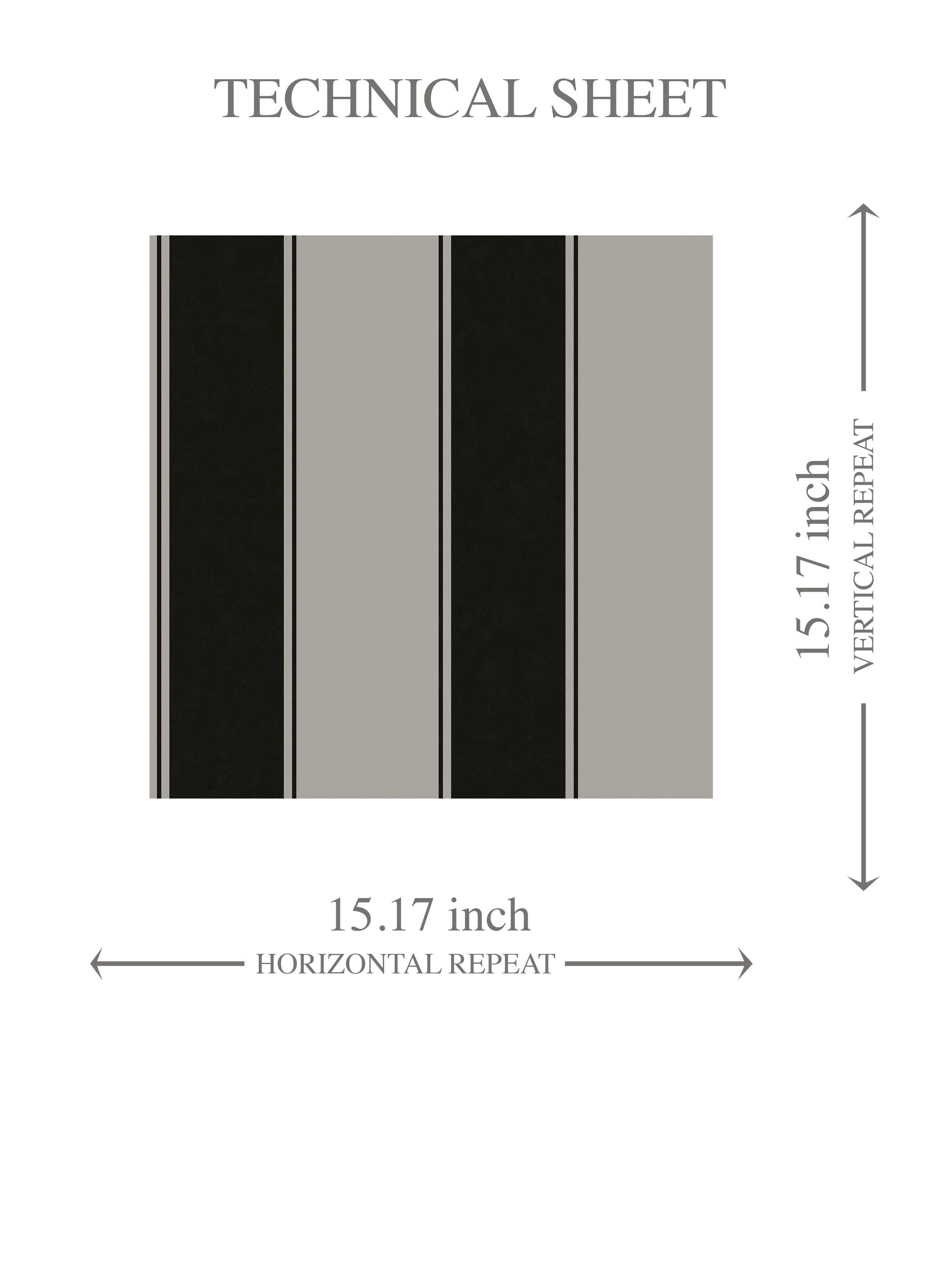 Neutral-Toned Scandi-Inspired Striped Kids Room Wallpaper Sample (Gray/ Black)
