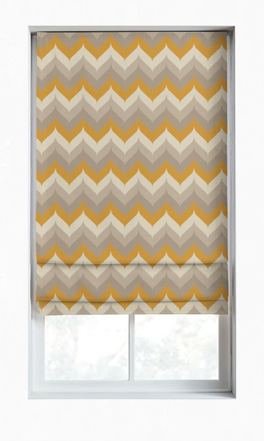 Light Blocking Window Treatments Fabric By the Yard (Honey Yellow/ Grey)