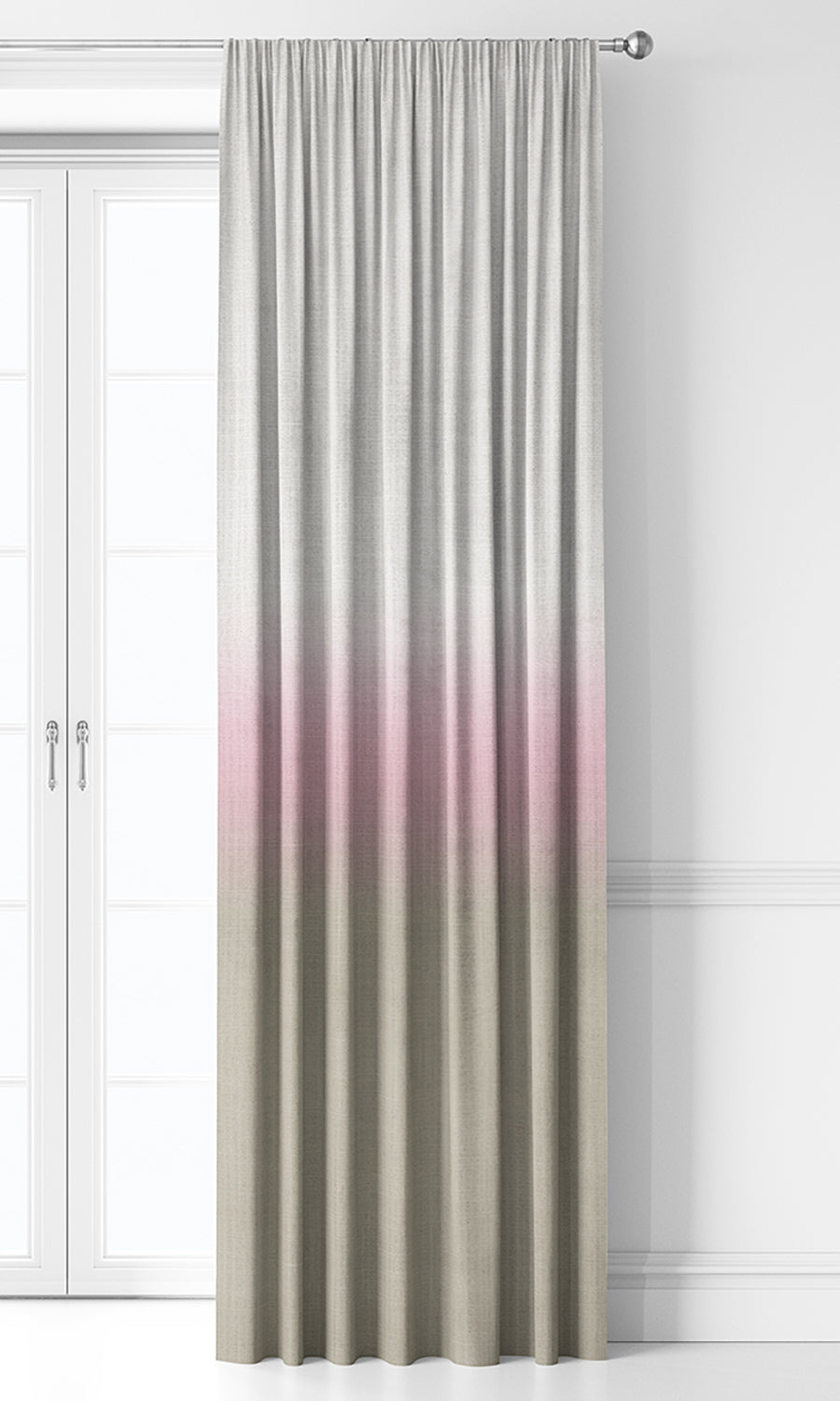 3-Tone Ombre Home Décor Fabric By the Yard (Pale Pink & Beige)