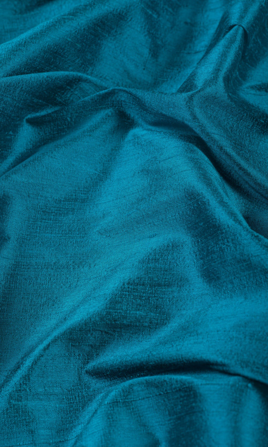 Dupioni Silk Fabric Sample for Curtains & Drapes (Teal Blue)